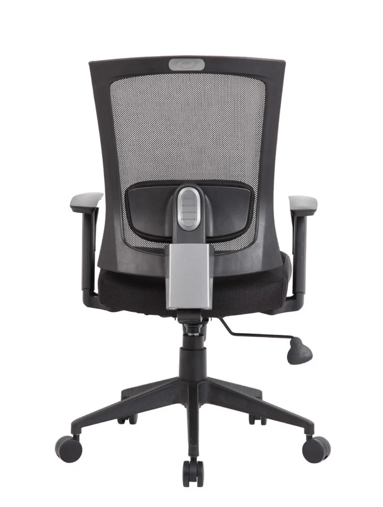 Black Office Chair with Mesh Back & Lumbar Support - Image 2