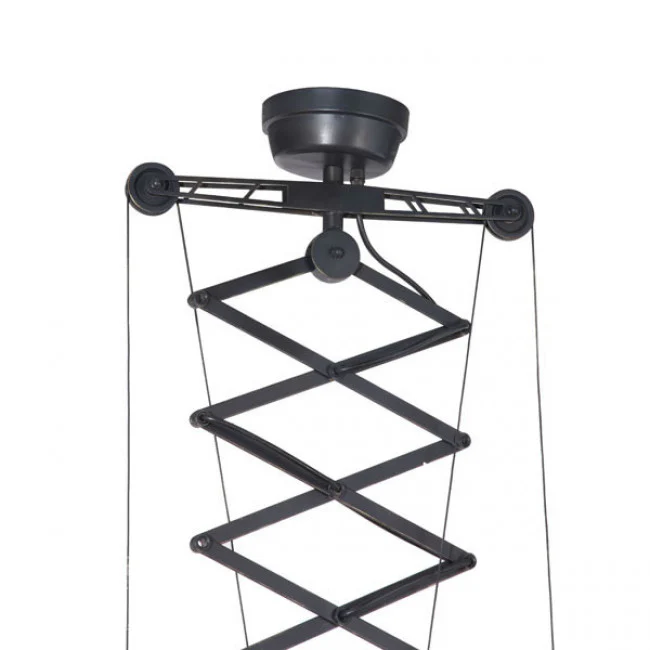 Black Scissor-Style Functional Hanging Office Light - Image 2