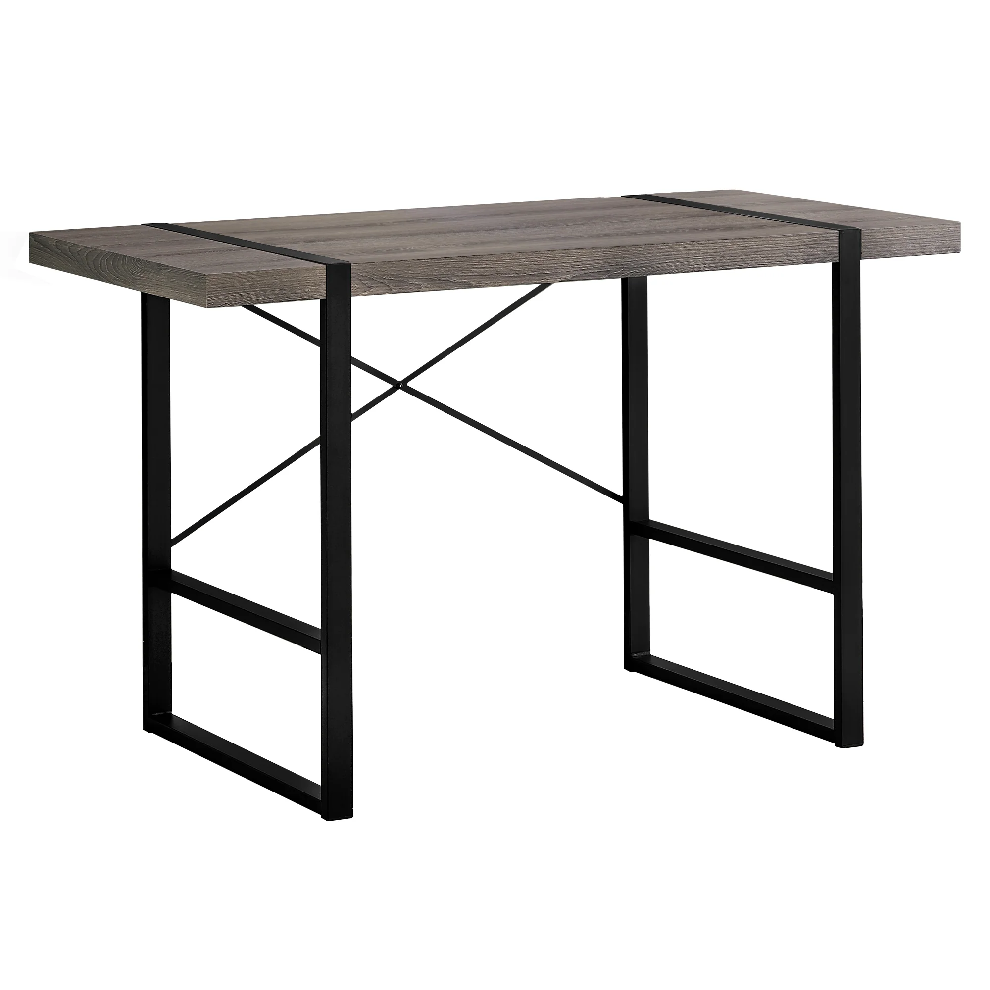 Boxcar Desk in Dark Taupe and Black - Image 2