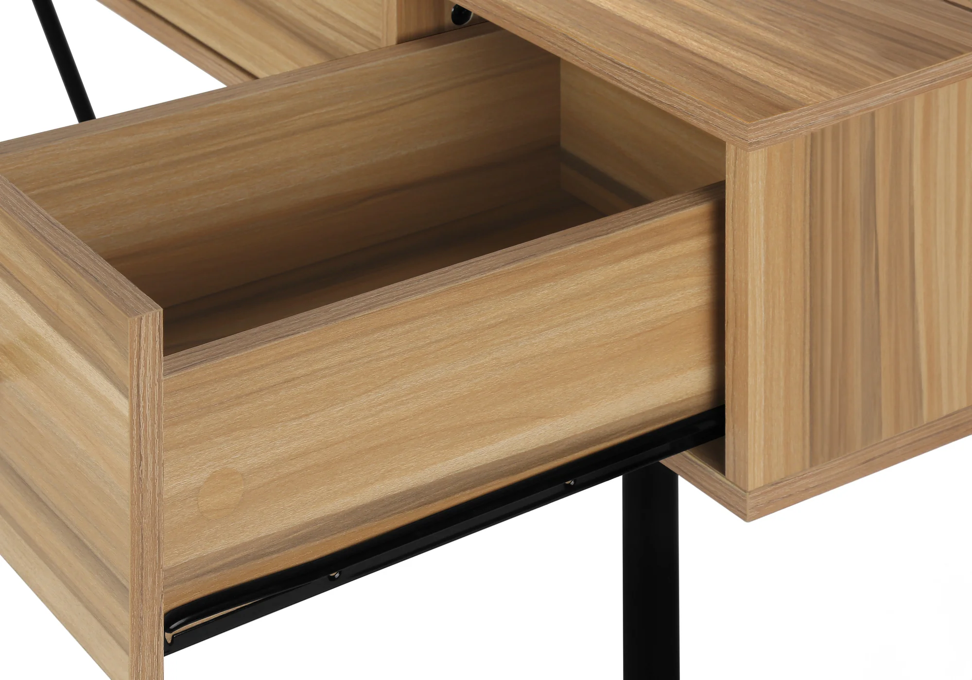Brown 47" Industrial-Style Contemporary Computer Desk with Storage - Image 5