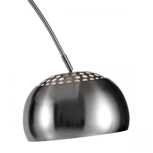 Sleek Marble & Chrome Arched Office Floor Lamp - Image 2