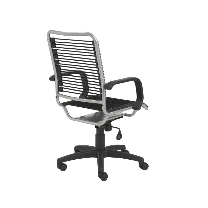 Classic Black Bungee-Back Wheeled Office Chair - Image 4