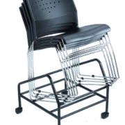 Classic Stackable Black & Chrome Guest or Conference Chairs (Set of 4) - Image 3