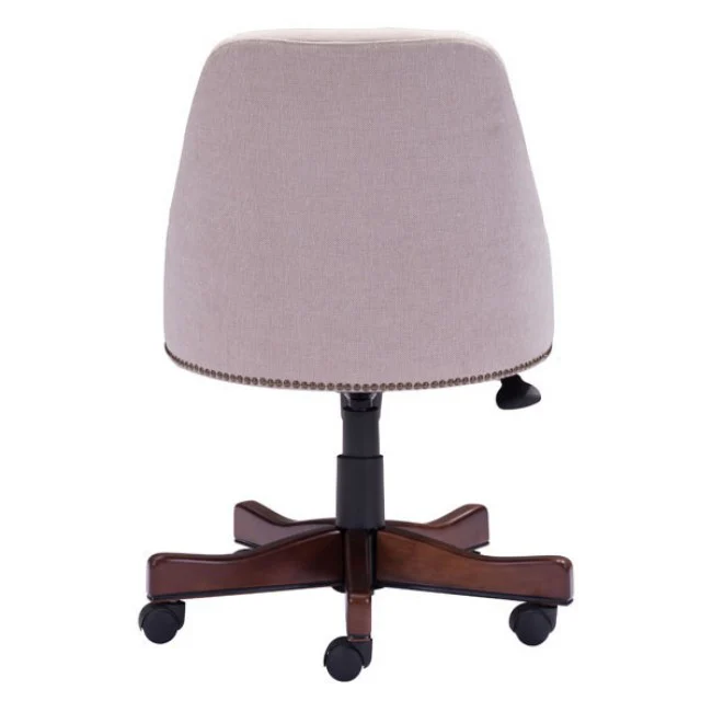 Powerful High-Back Executive Office Chair in Cream Leatherette - Image 4