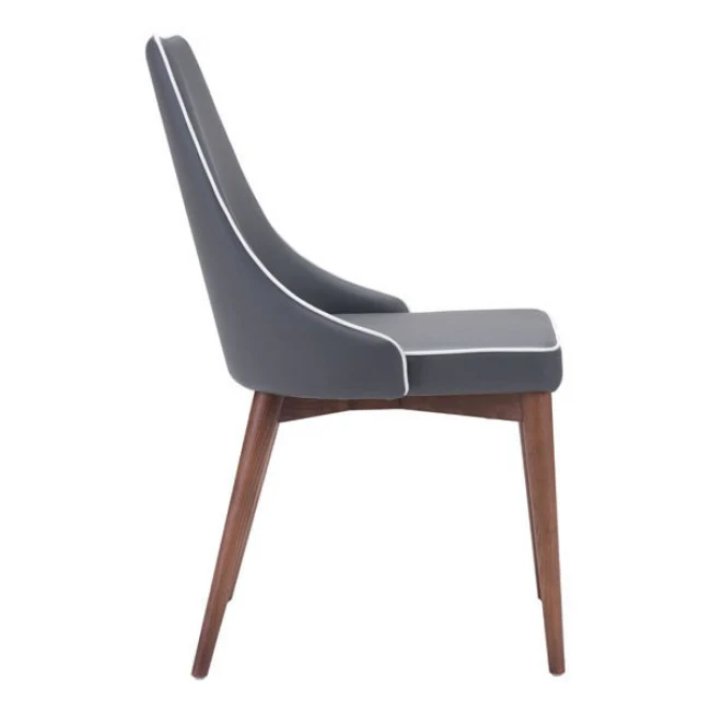Classic Dark Gray Wingback Guest or Conference Chair (Set of 2) - Image 2
