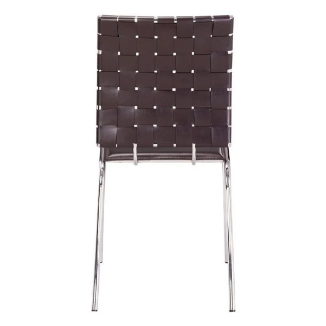 Modern Crisscross Espresso Guest or Conference Chair (Set of 4) - Image 4