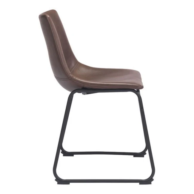 Sculpted Espresso Leatherette Guest or Conference Chair - Image 2