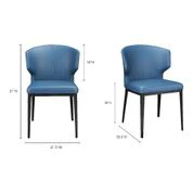 Finely-Crafted Padded Steel Blue Guest or Conference Chair (Set of 2) - Image 4