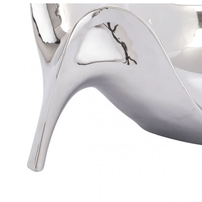 Fluid Silver Leaf Decorative Object - Image 3