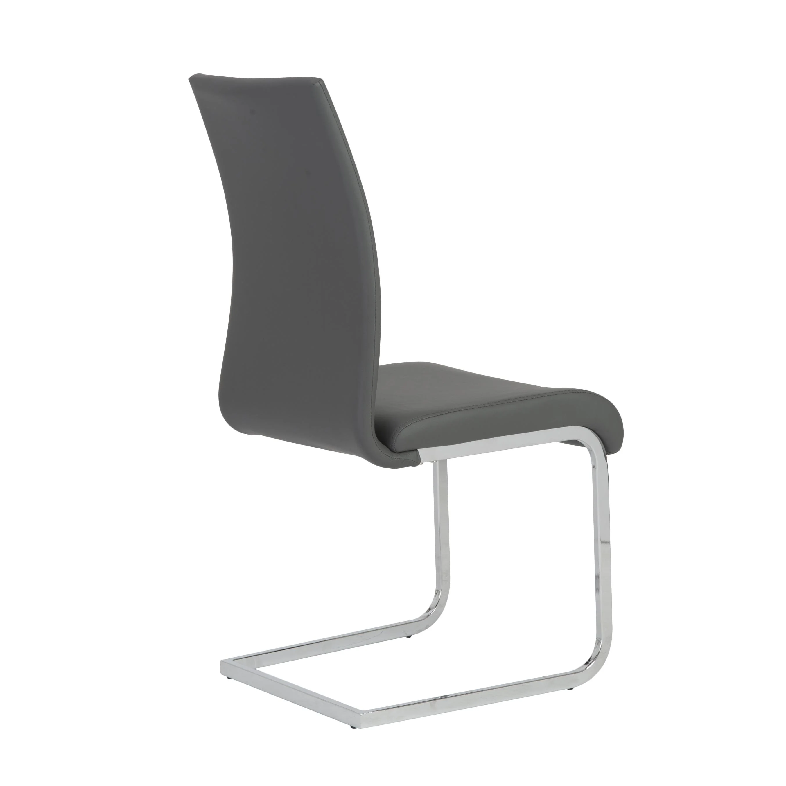 Extra Tall Gray Leatherette Guest or Conference Chair (Set of 4) - Image 4