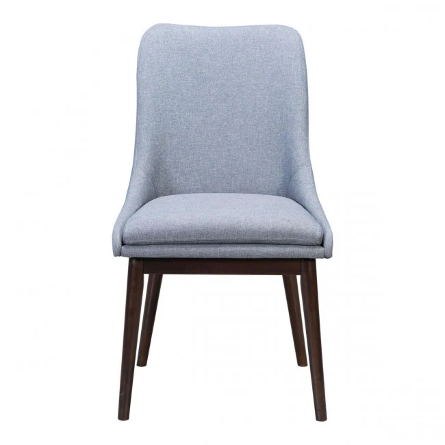 Gray Linen & Wood Guest or Conference Chair (Set of 2) - Image 3