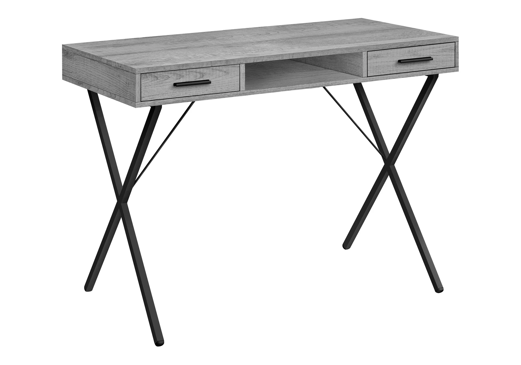 Grey 42" Trestle Workstation with Storage - Image 2