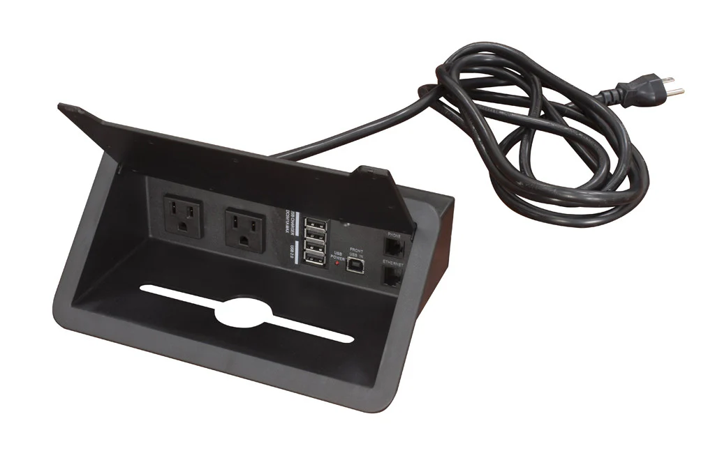 71" Racetrack Conference Table with Power Data Port in Cherry - Image 2
