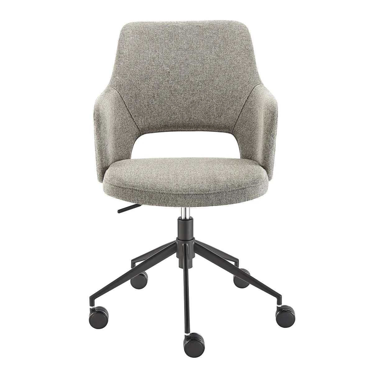Light Gray and Black Graceful Office Chair - Image 2