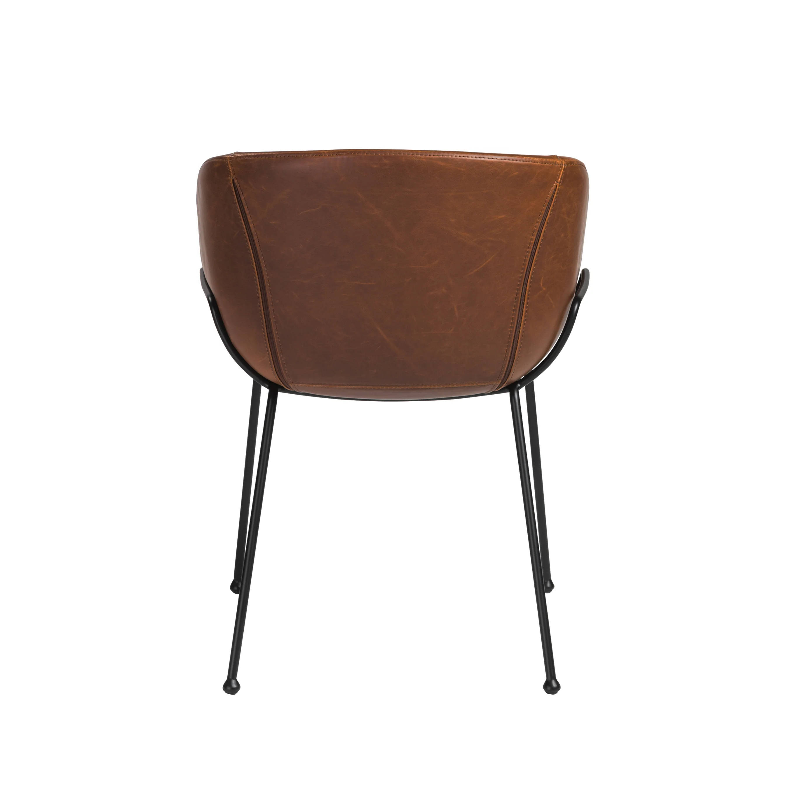 Low-Back Brown Leatherette Guest or Conference Chair (Set of 2) - Image 5