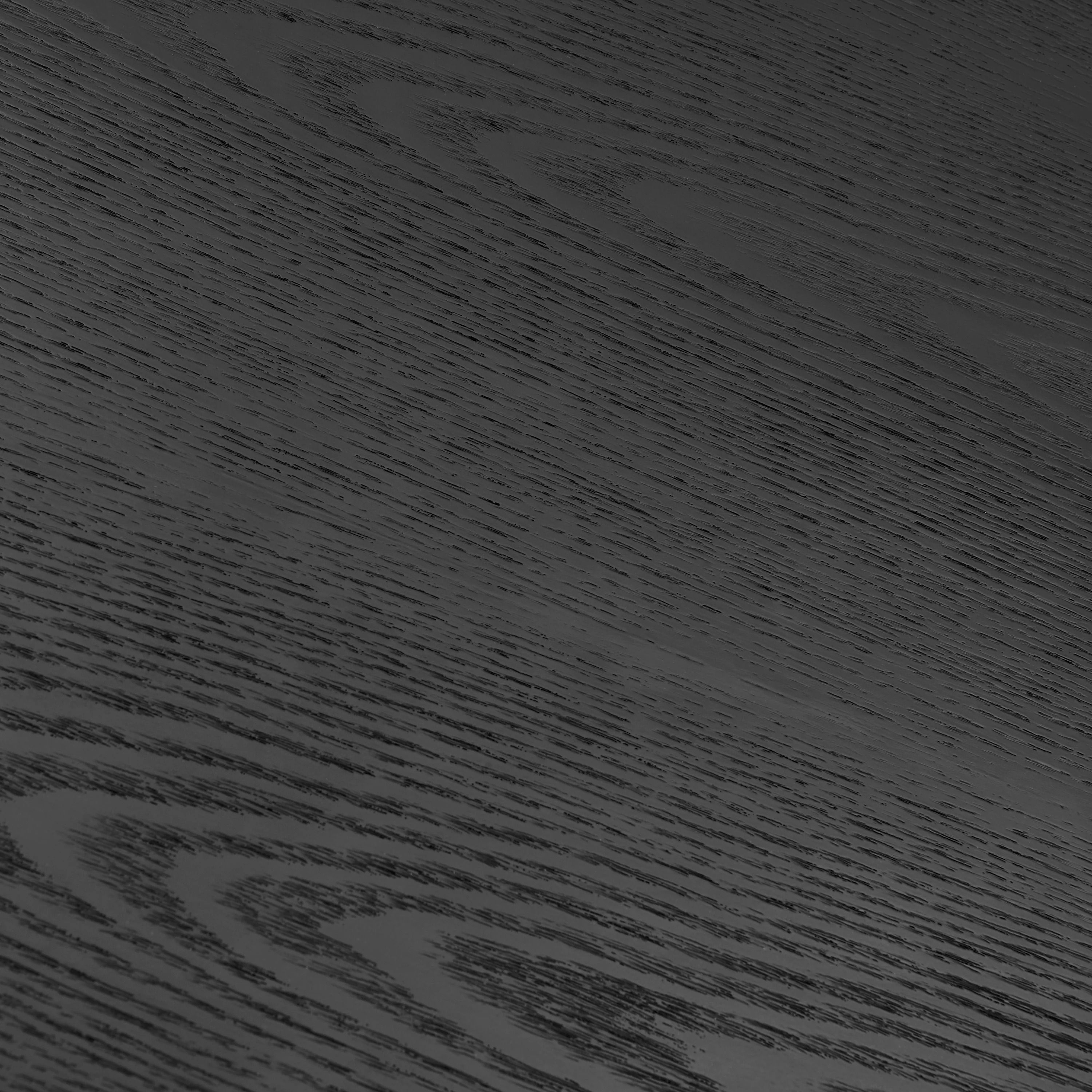 Matte Black Ash Veneer 43.5" Round Meeting Table - Image 3