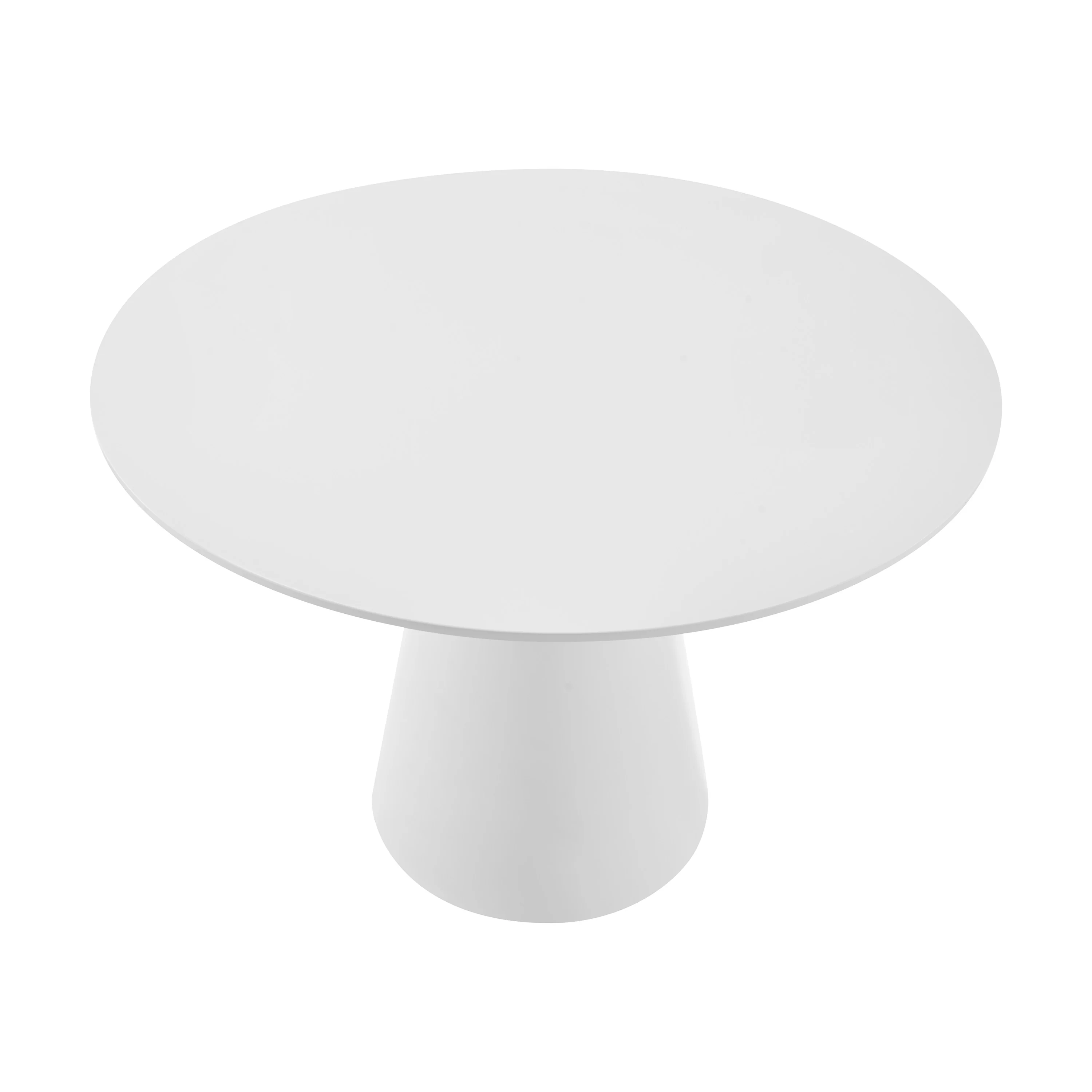 Matte White Ash Veneer 43.5" Round Meeting Table - Image 2