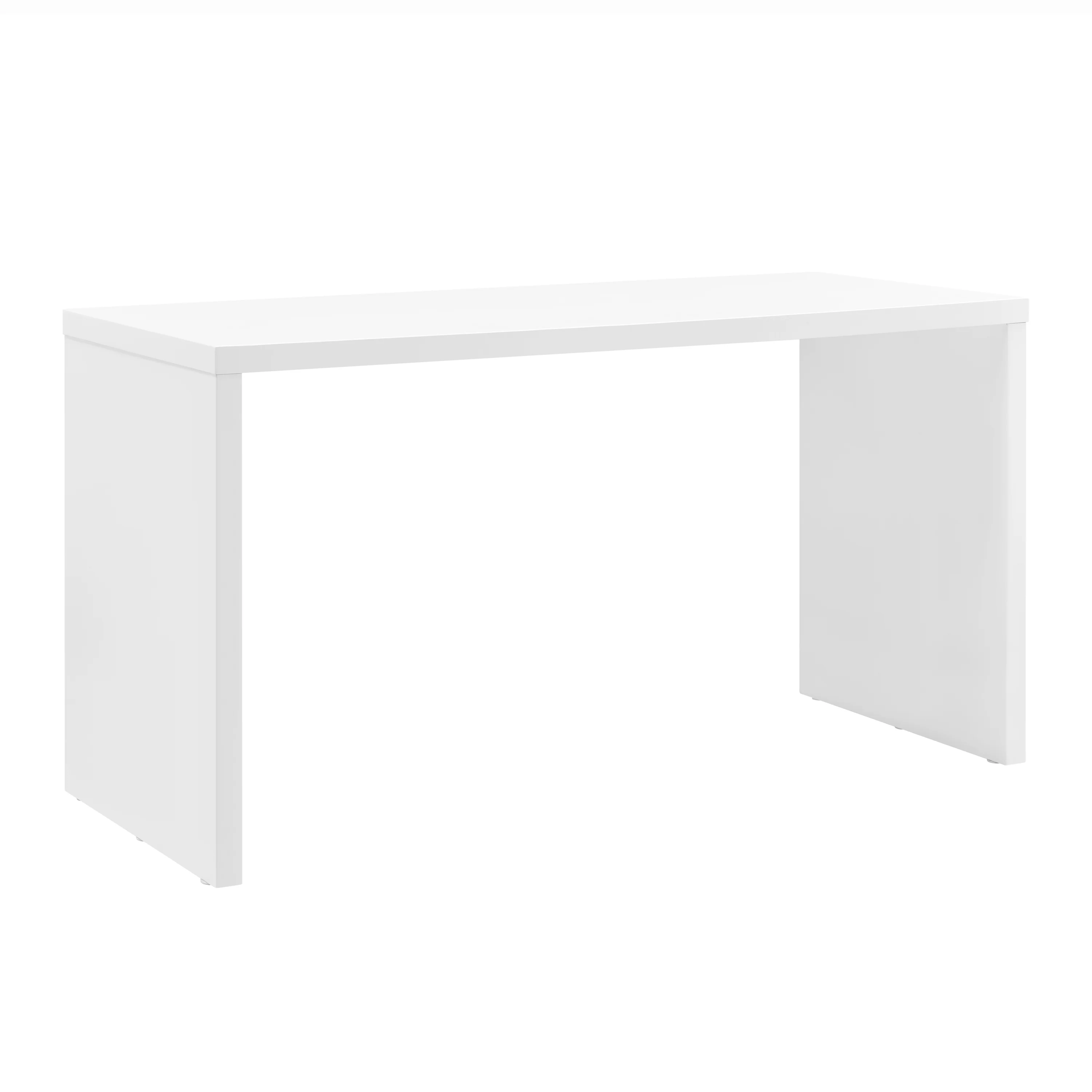 Convertible Matte White Lacquer 55" Executive Desk or Workstation - Image 2