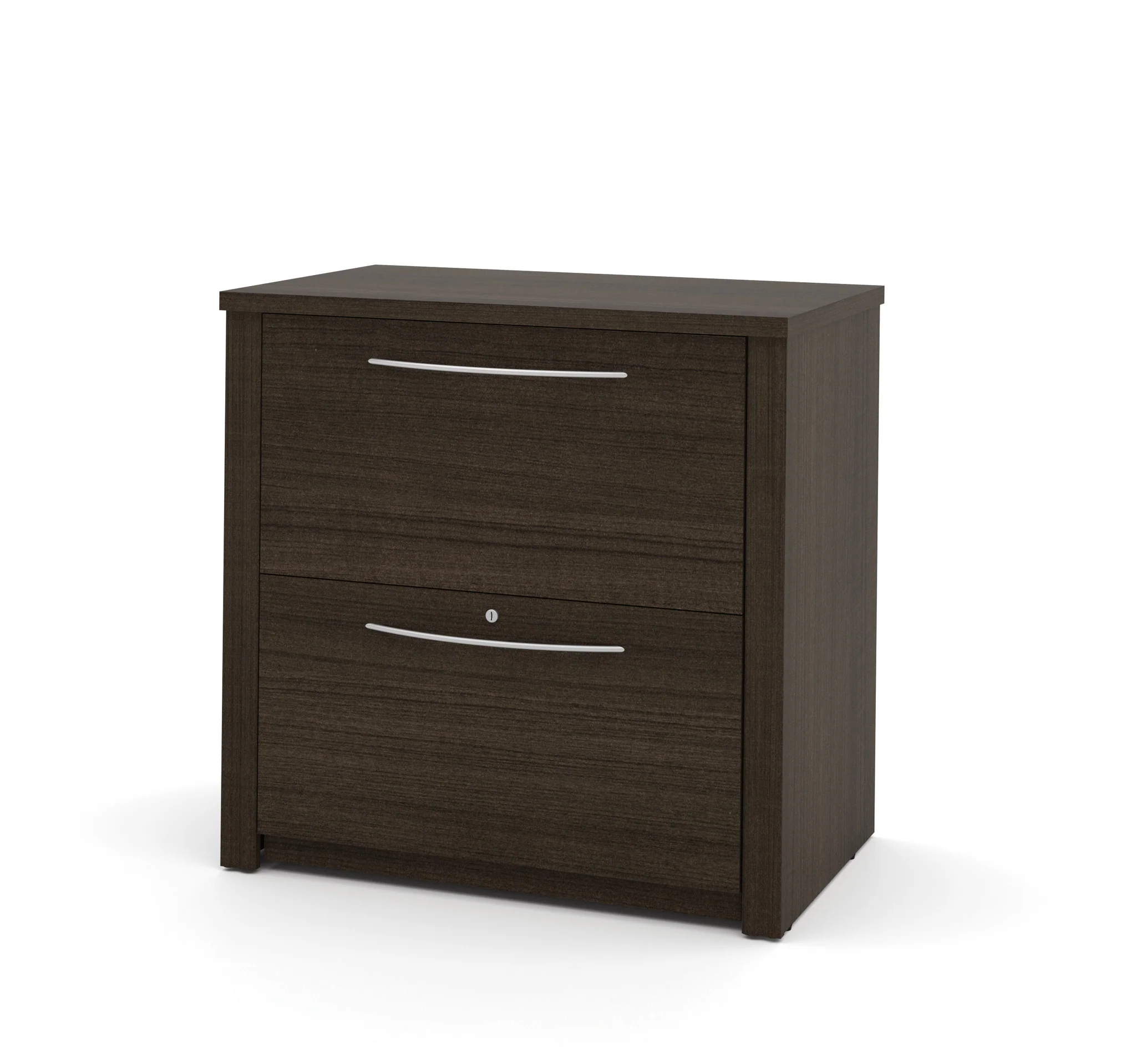 Modern L-shaped Desk in Dark Chocolate Finish - Image 4