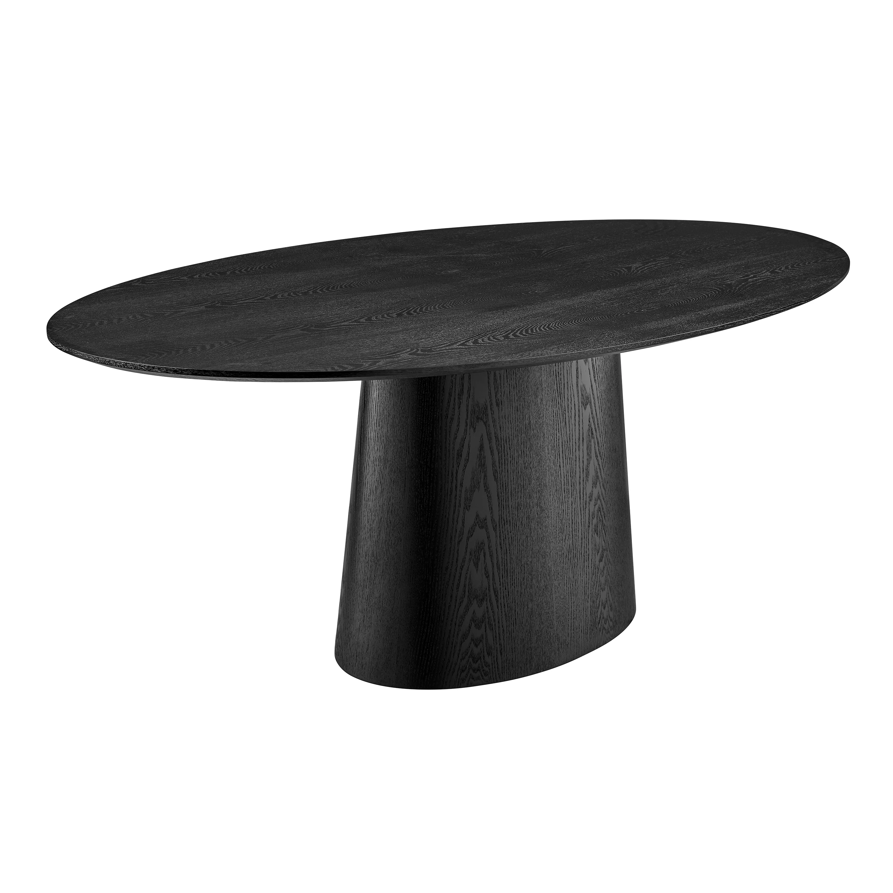 Modern Matte Black 79" Oval Conference Table - Image 2