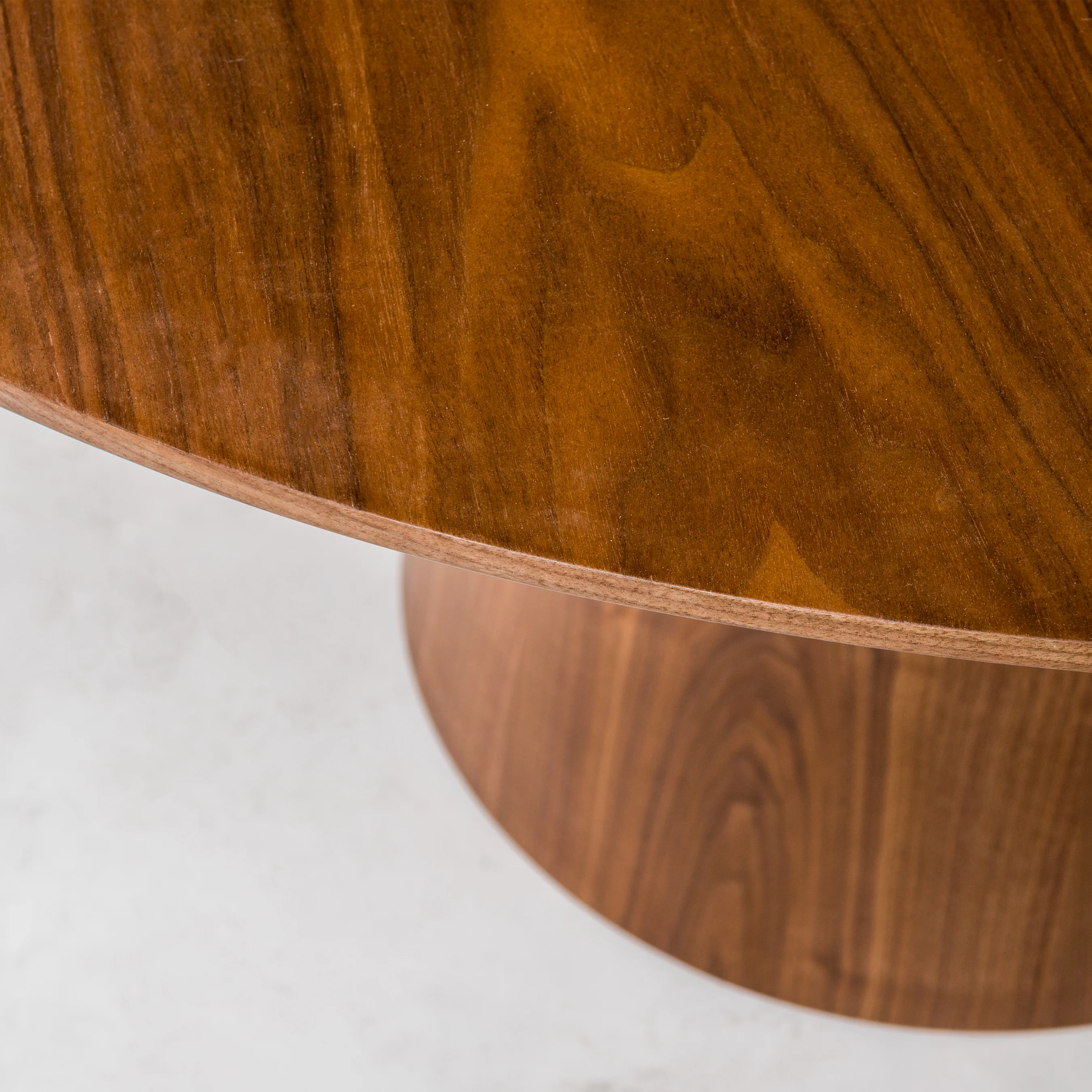 Modern Round American Walnut Veneer Meeting / Conference Table - Image 3
