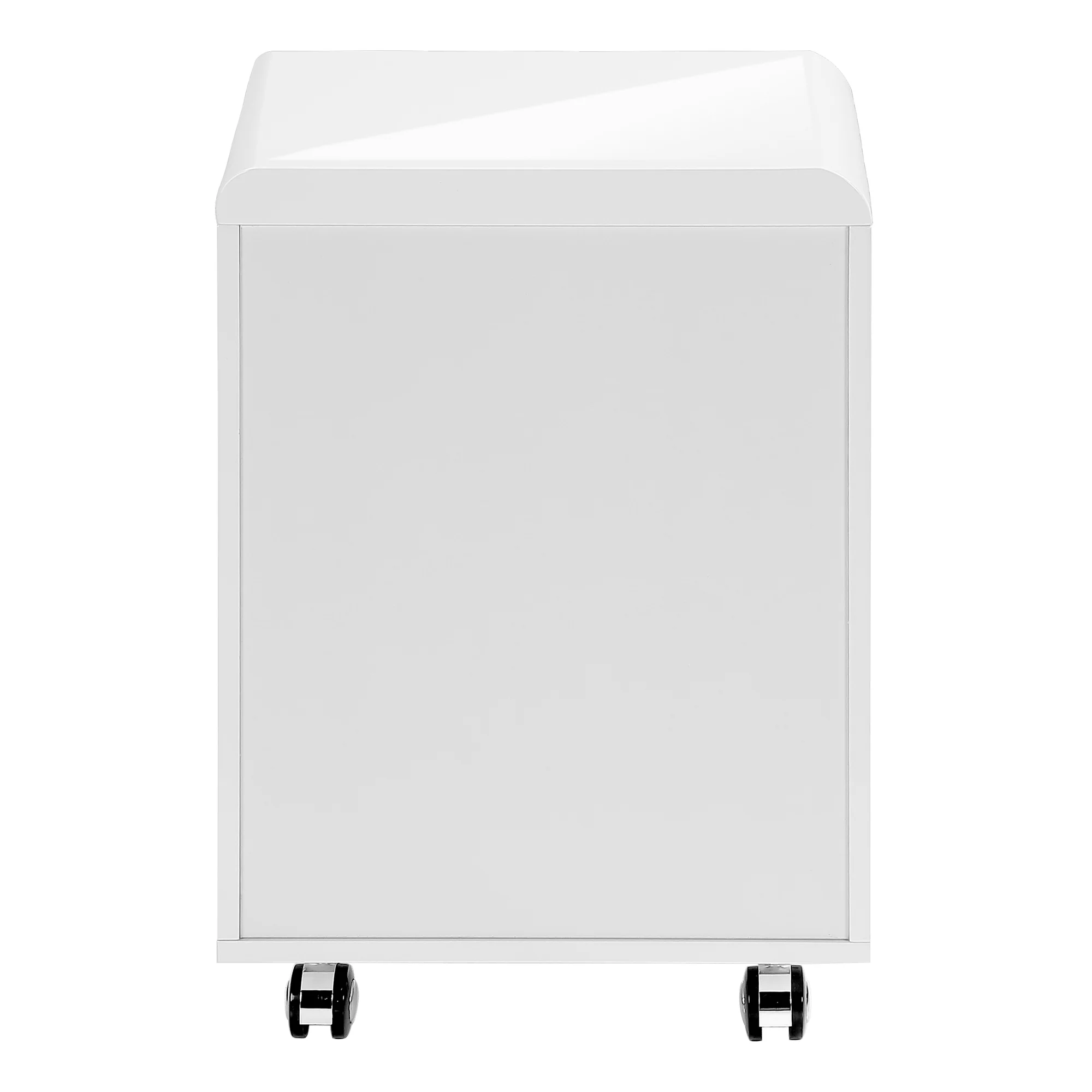 Modern White 18" Gloss Mobile File Cabinet - Image 8