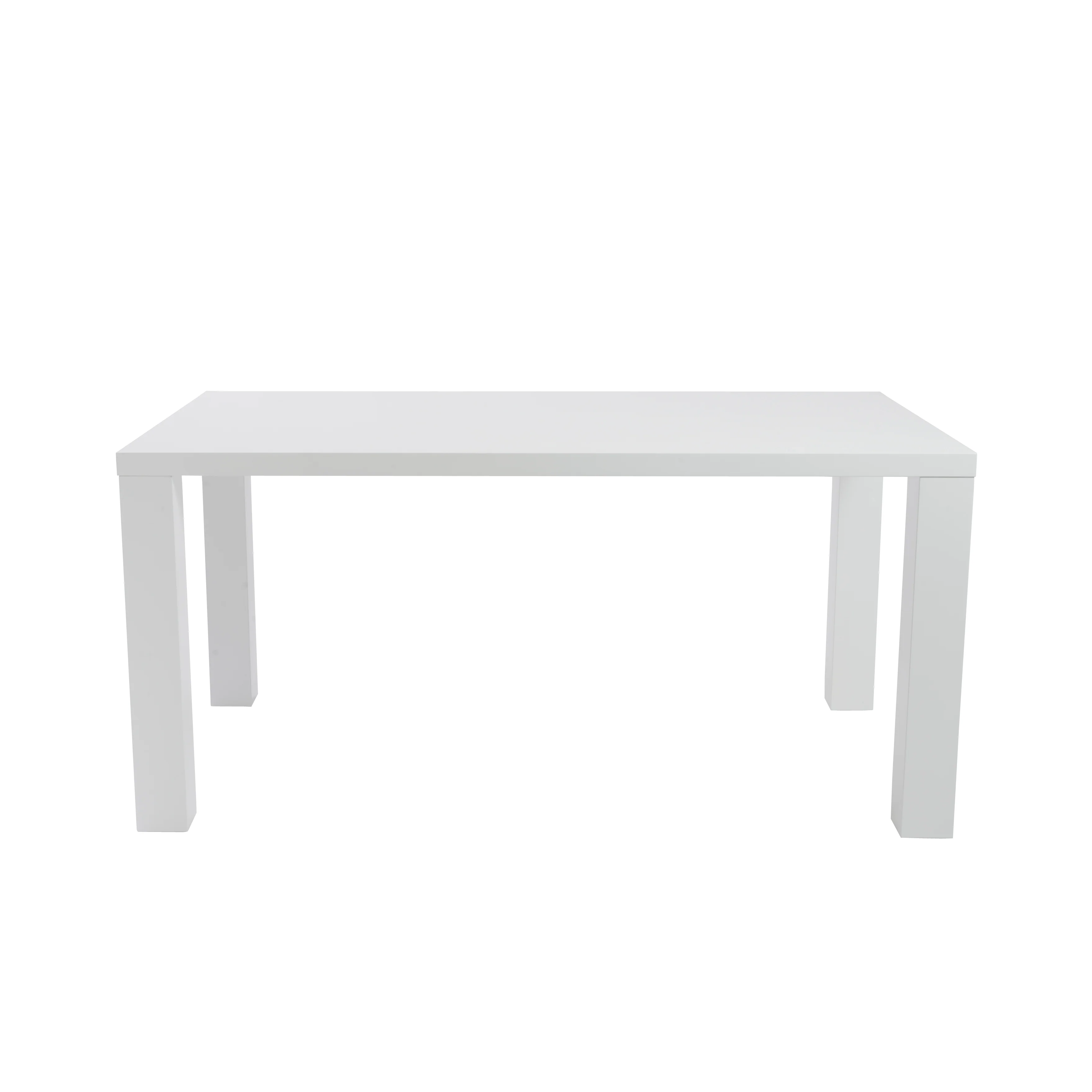 Modern White Lacquer 63" Executive Office Desk - Image 3