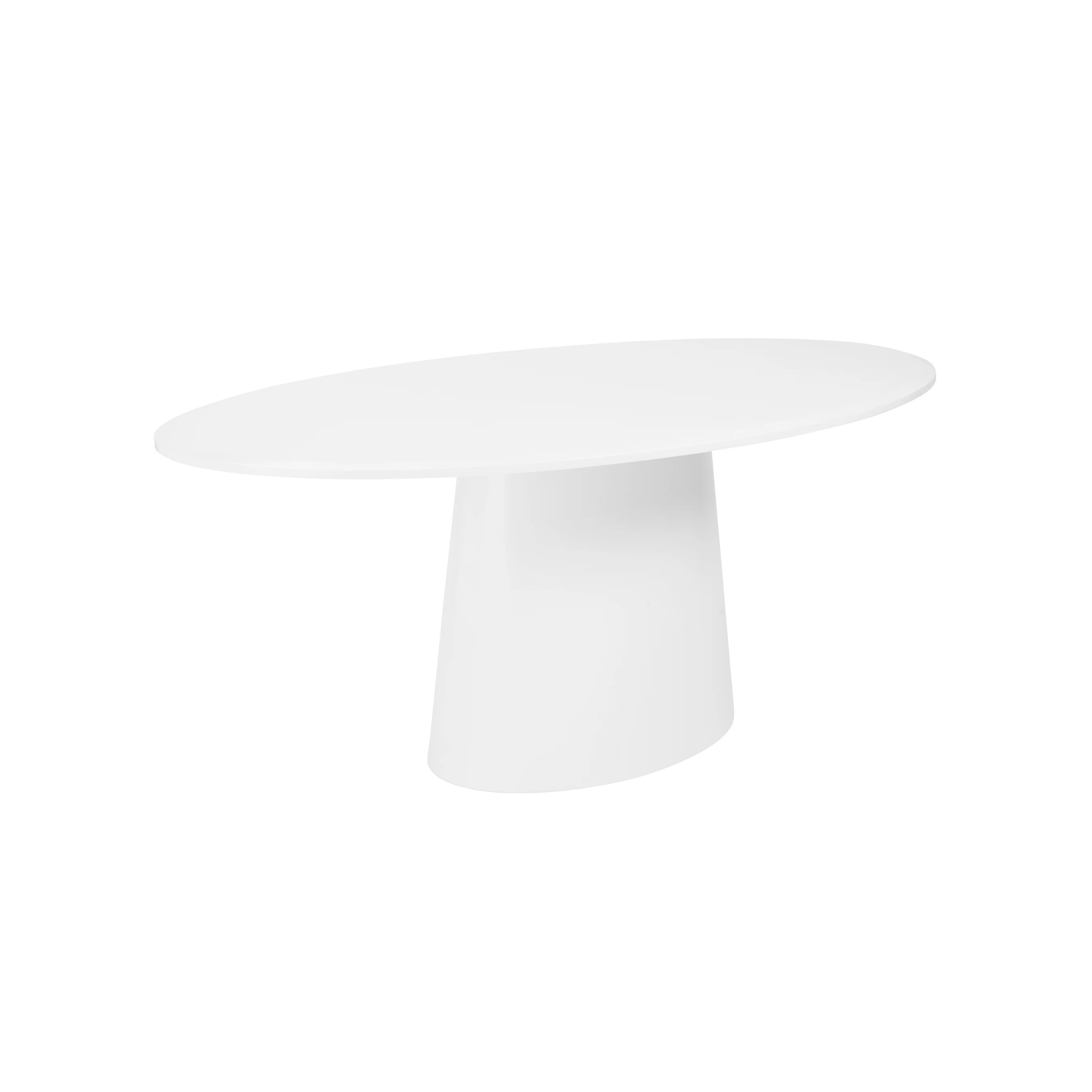 Modern White Lacquer 79" Oval Conference Table or Executive Desk - Image 3
