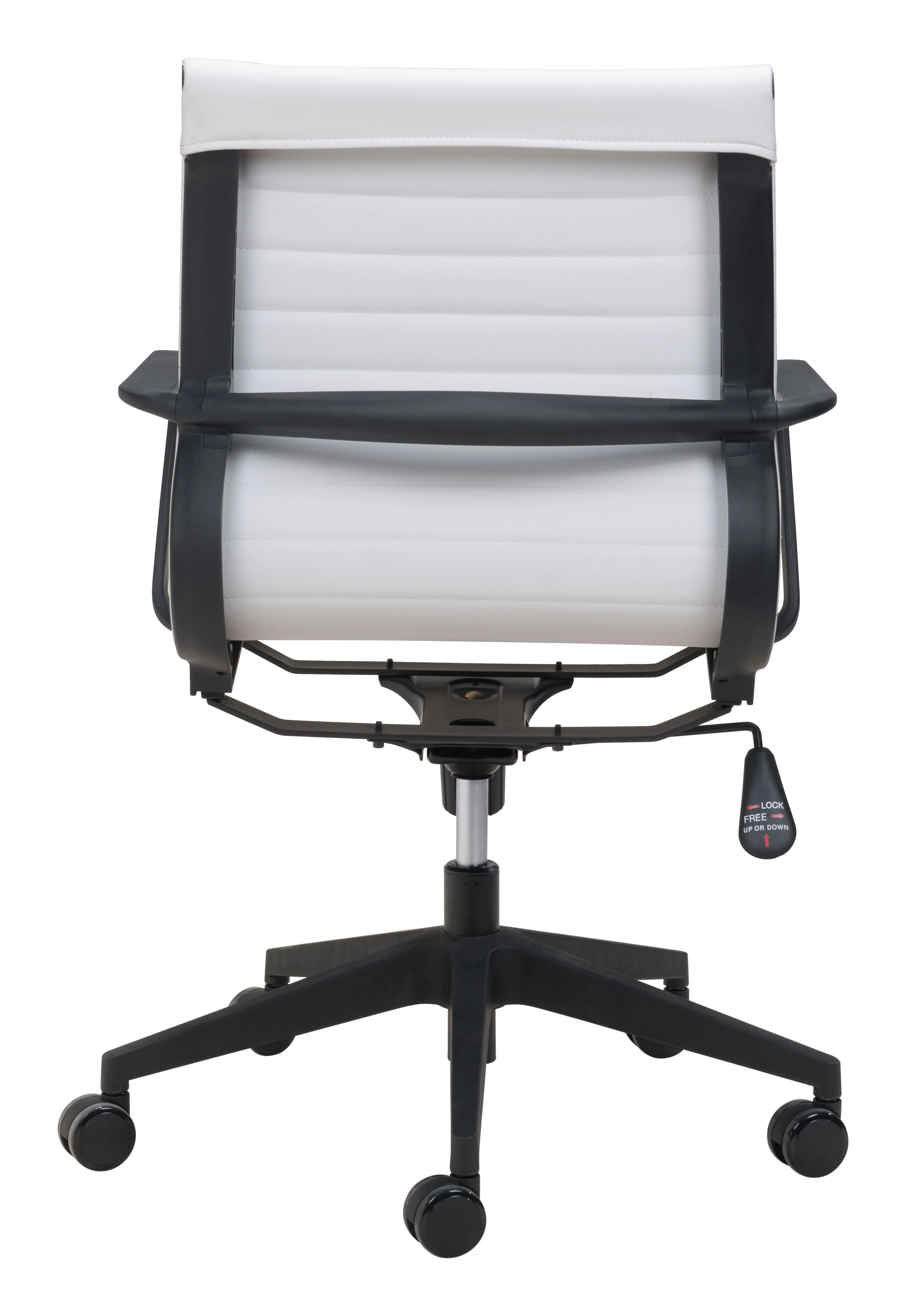 Modern White Office Chair with Elegant Contrasting Black Frame - Image 7