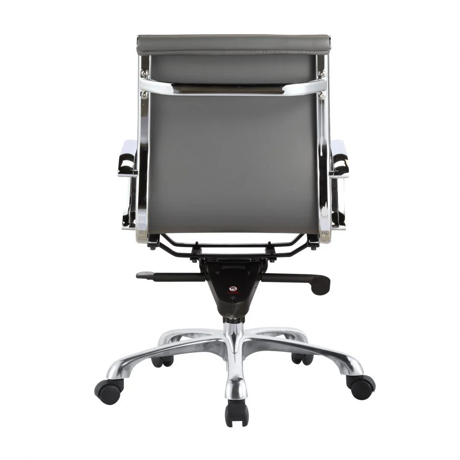 Multi-Position Tilt-Locking Low Back Conference Chair in Gray (Set of 2) - Image 4