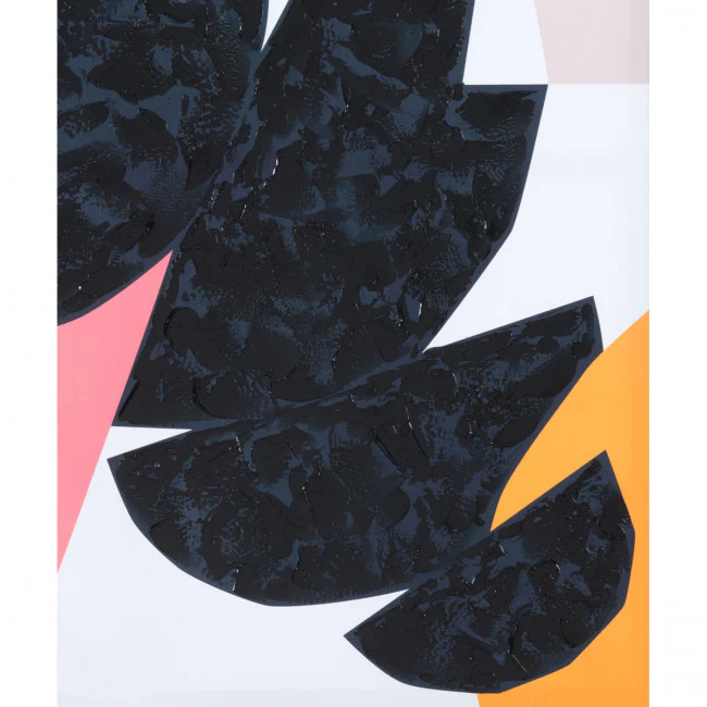 Bold Orange, Pink, & Black Painting on Canvas - Image 4