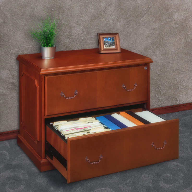 Prestige Collection Premium 36" Locking Lateral File in Hand-Rubbed Cherry - Image 3