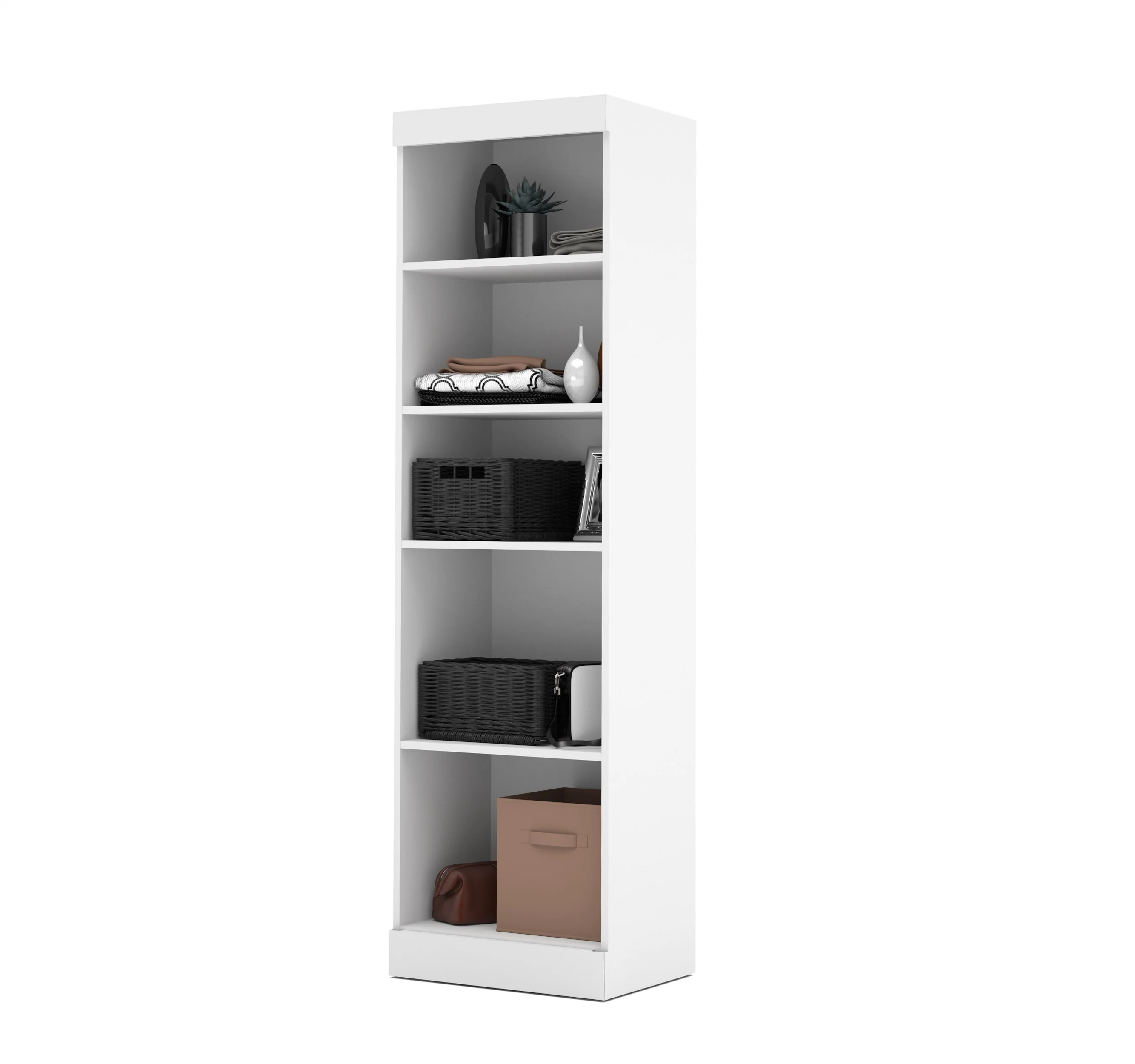 71" Programmable Standing Desk in Walnut Gray and White with Credenza - Image 6