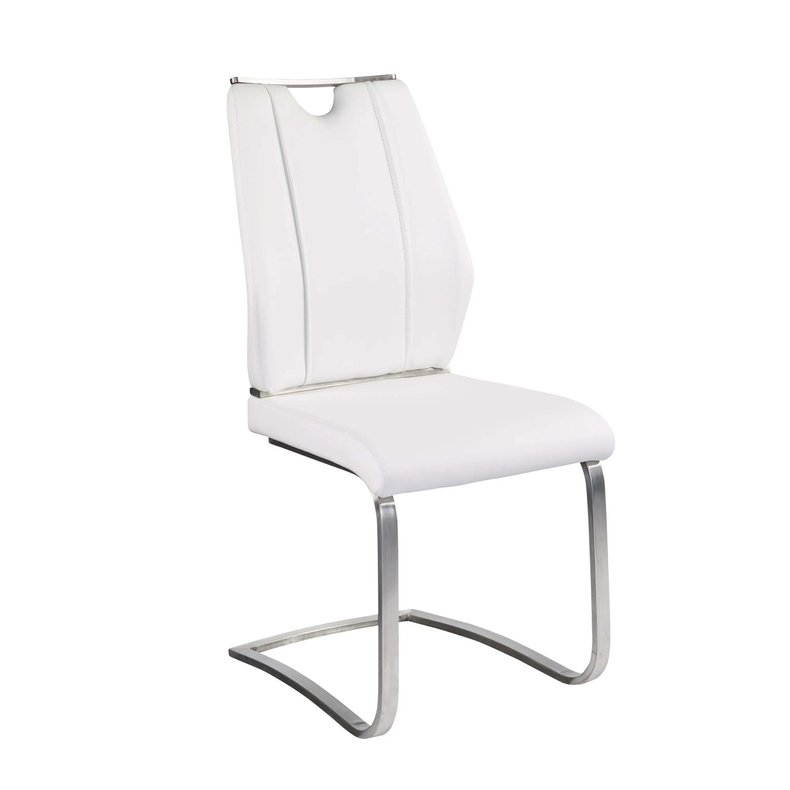 Quality White Leatherette Guest or Conference Chairs (Set of 2) - Image 2