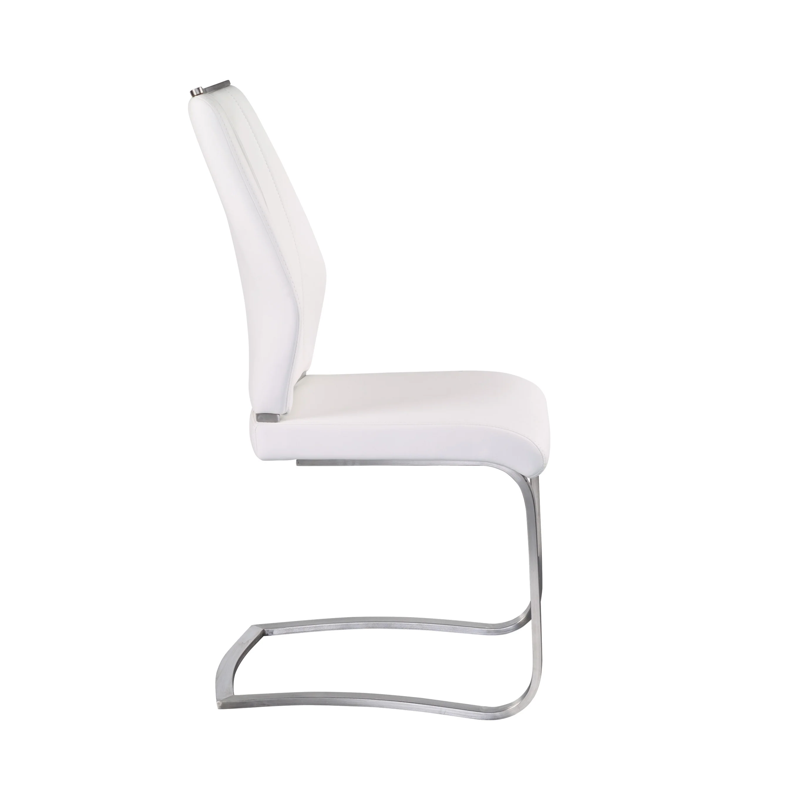 Quality White Leatherette Guest or Conference Chairs (Set of 2) - Image 3