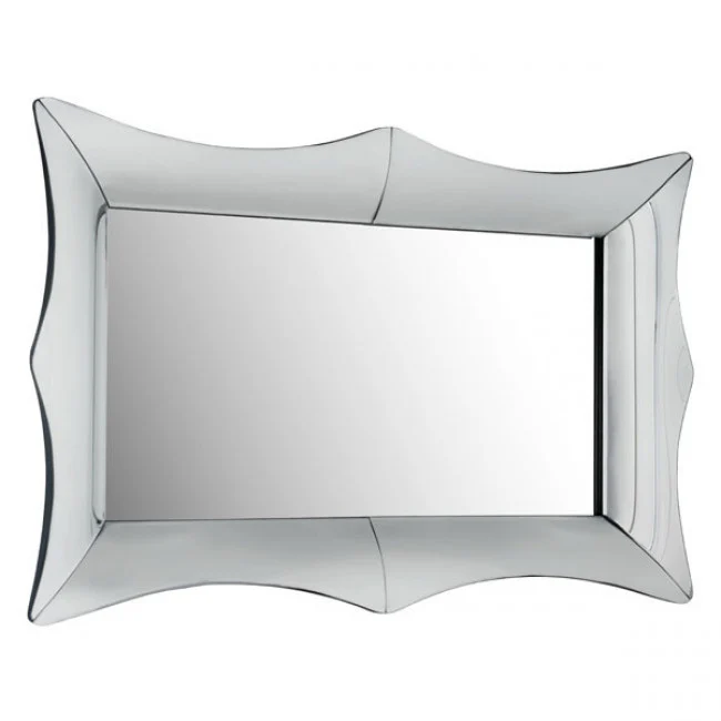 Classic Rectangular Mirror w/ Rounded Mirror Frame - Image 2