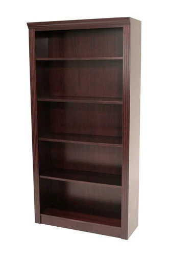 Prestige 72" Walnut Veneer Executive Desk in Mahogany - Image 3
