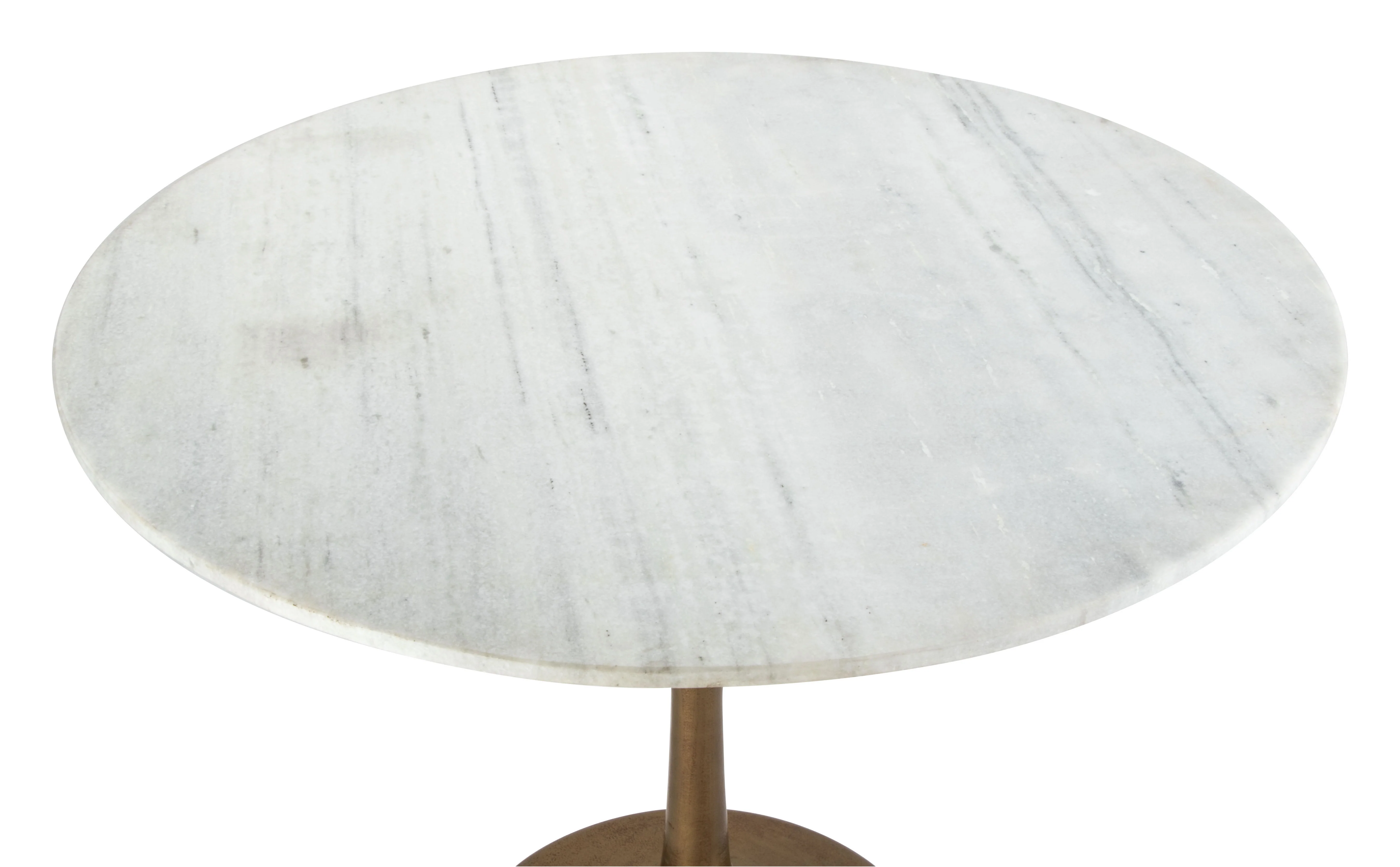 36" Round Marble Meeting Table with Gold Base - Image 3