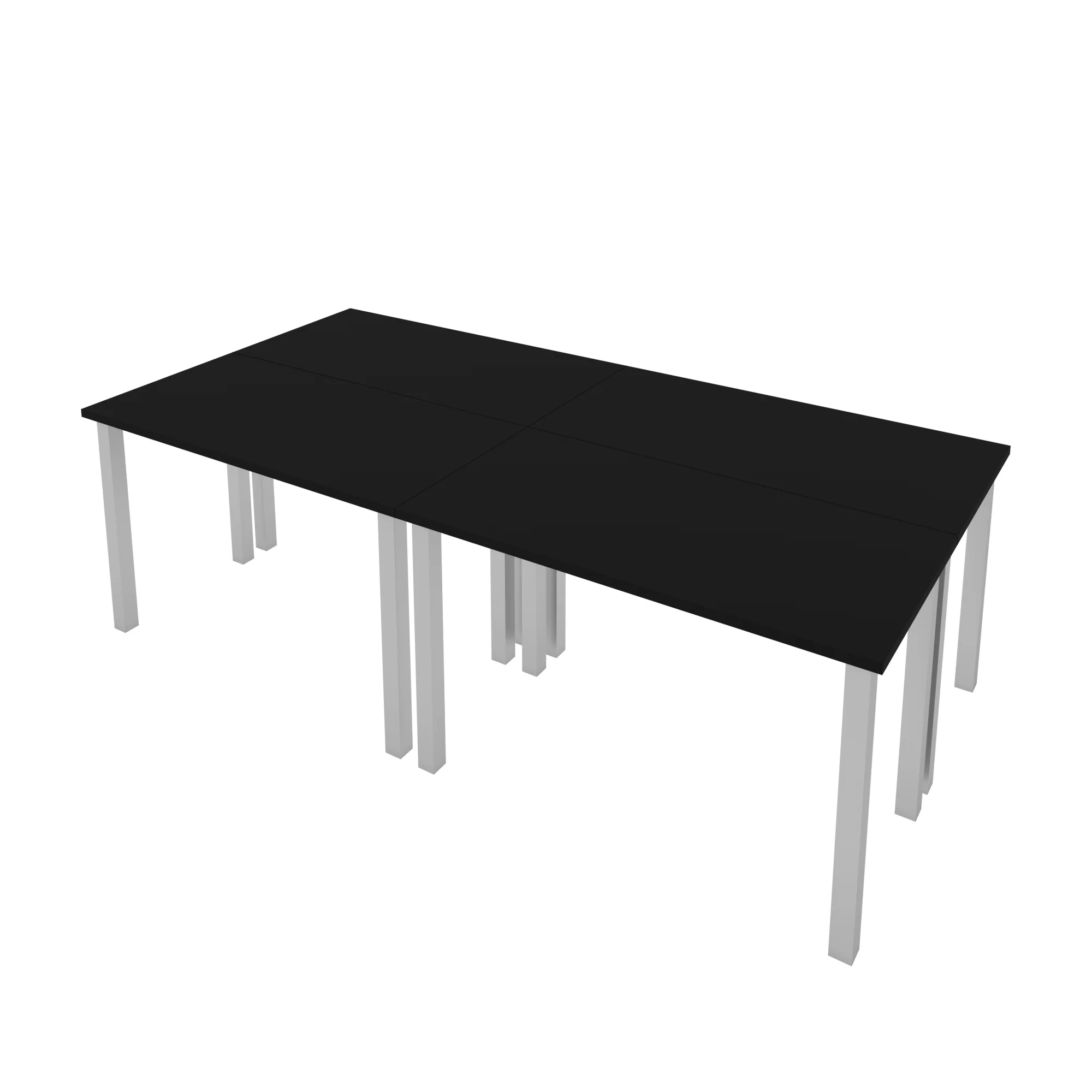 Set of Four 48" X 24" Modular Desks in Black - Image 5