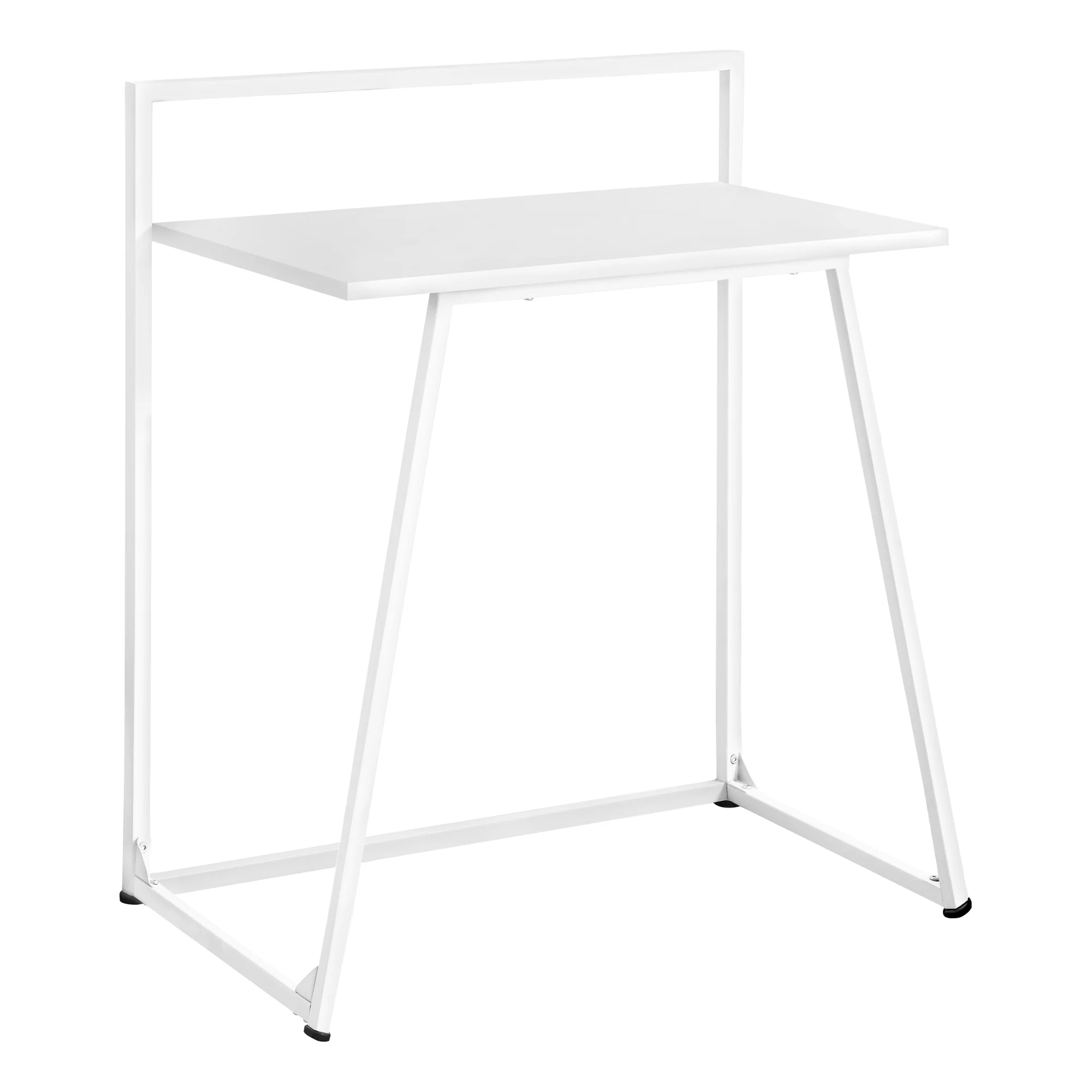 Simple Desk with Metal Frame in White - Image 2