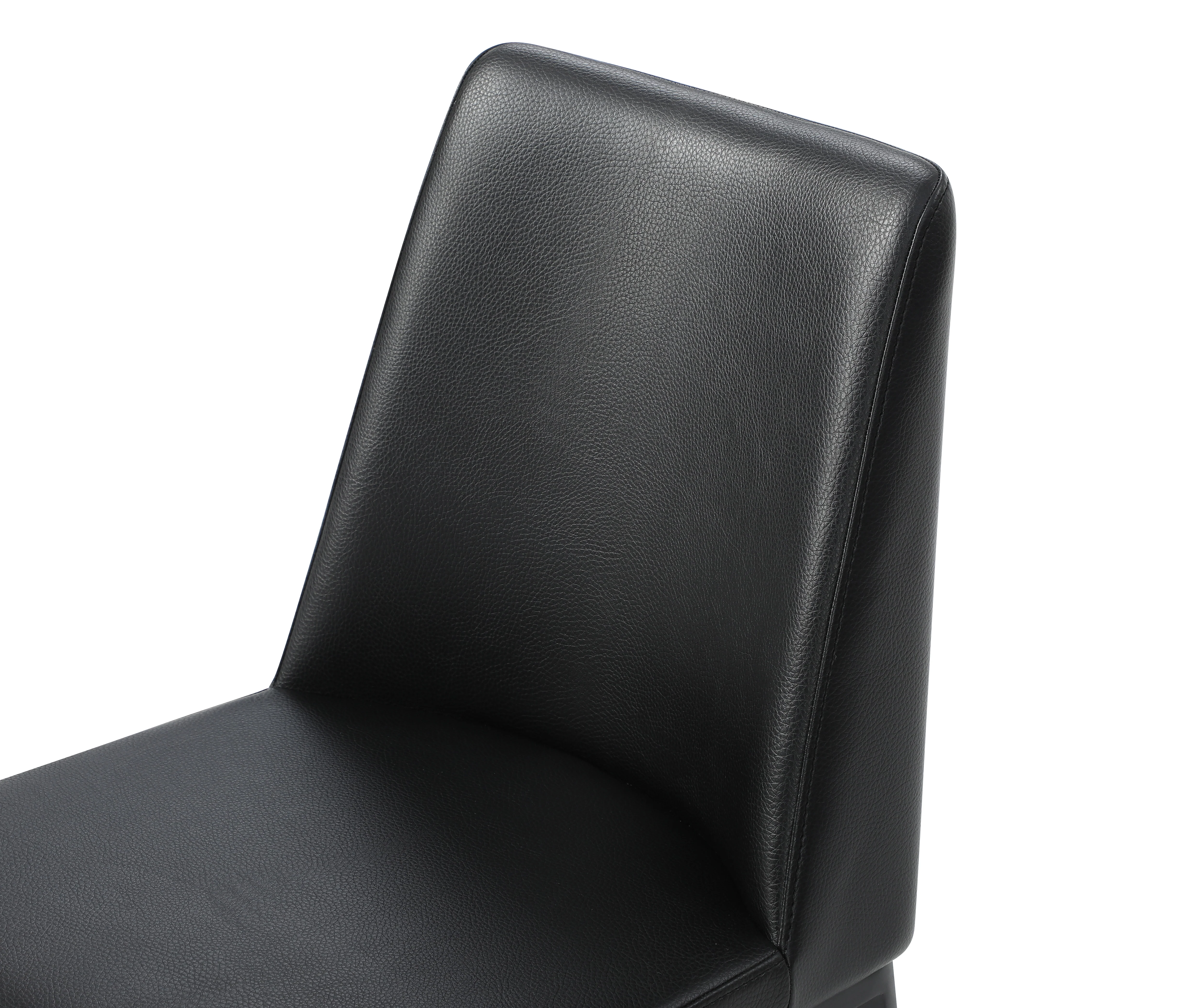 Sleek and Classic Black Leatherette Guest or Conference Chair - Image 6