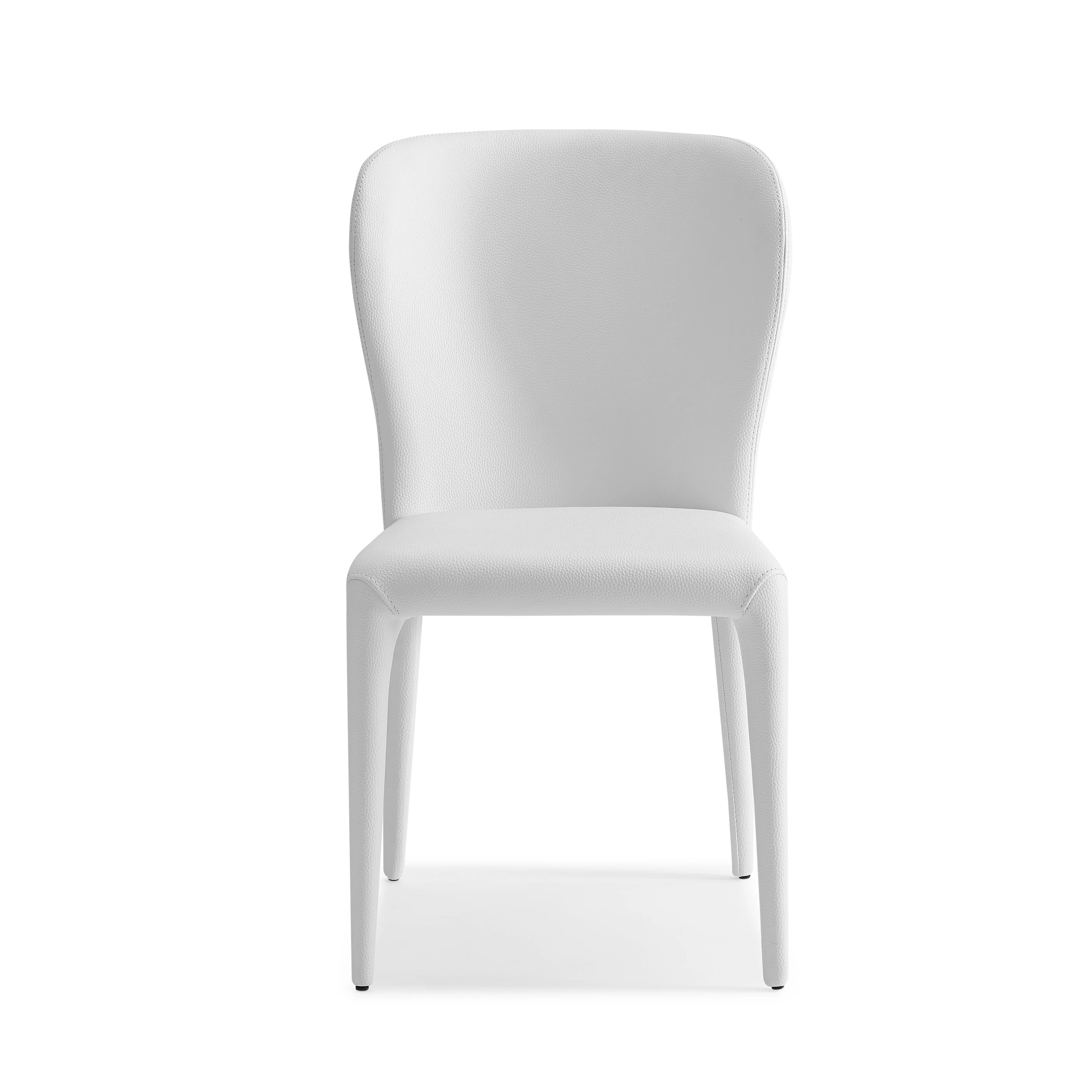 Sleek Leatherette White Office Chair by Whiteline (Set of 2) - Image 3