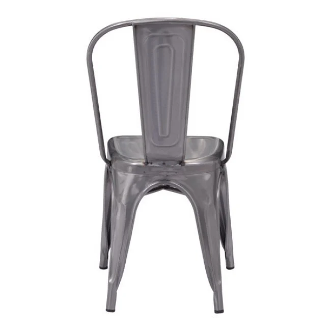 Industrial Gunmetal Plated Guest or Conference Chair (Set of 2) - Image 4
