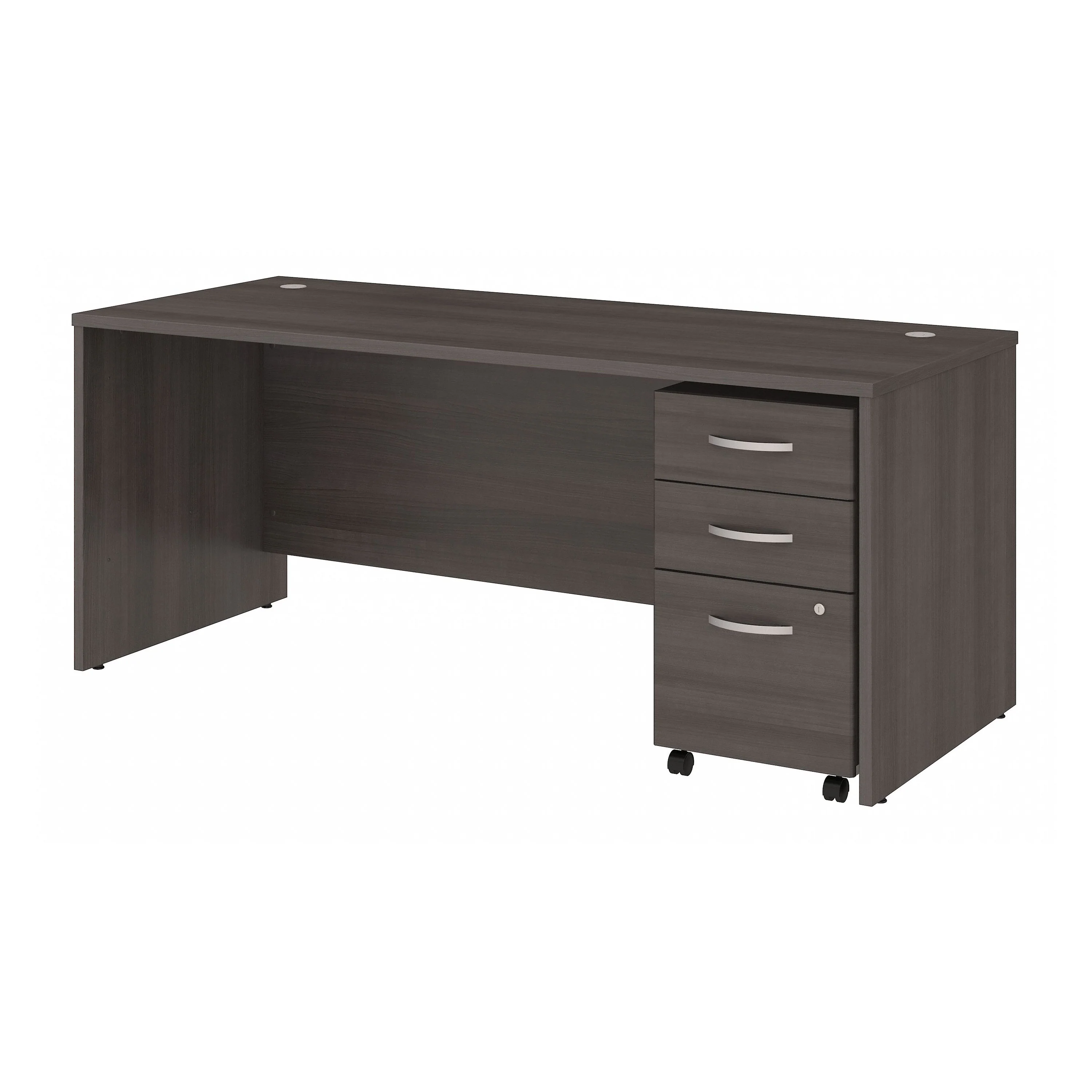 Storm Gray 60" Executive Desk with Included Mobile Pedestal - Image 2