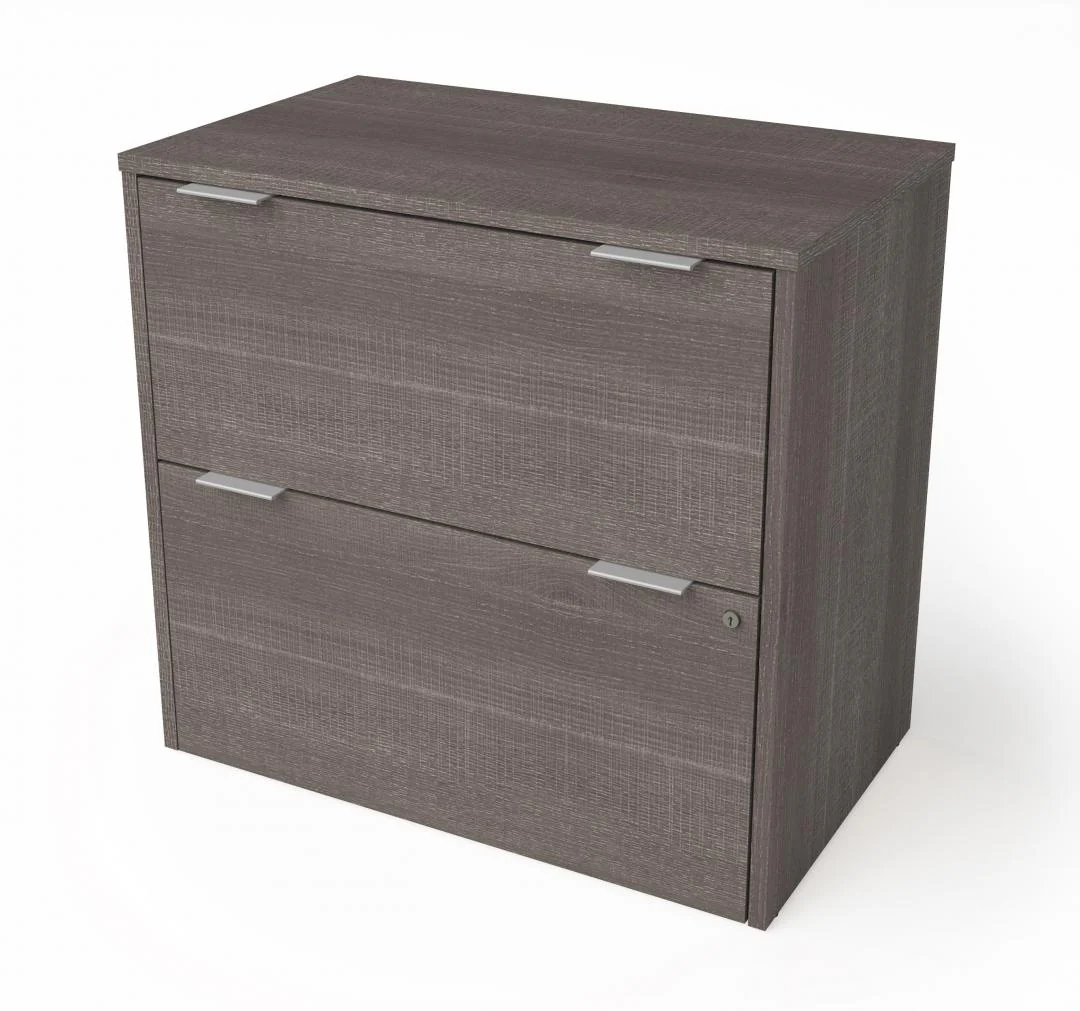 Stunning L-Shaped Bark Gray Office Desk with Storage - Image 4
