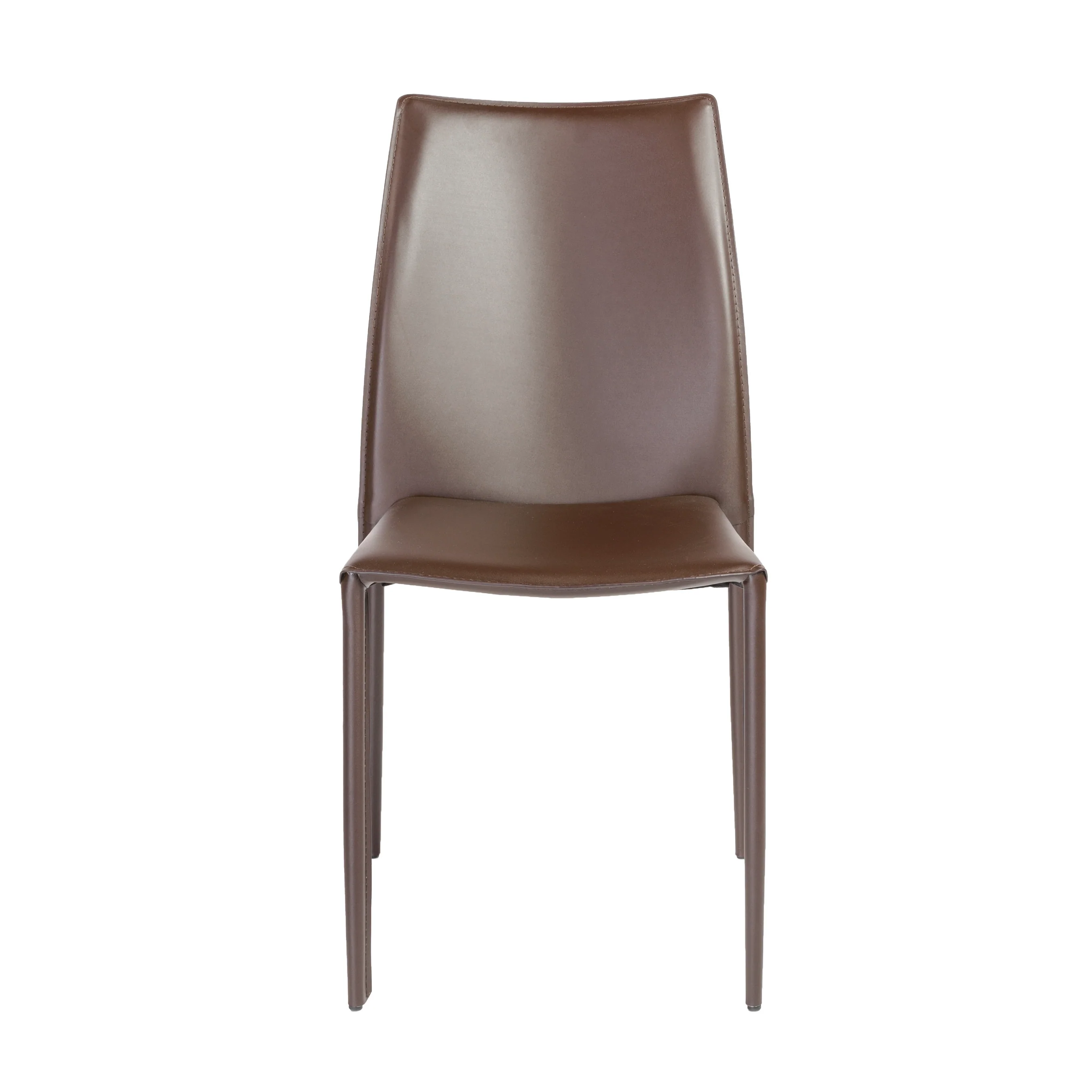 Stylish Brown Regenerated Leather Guest or Conference Chairs (Set of 2) - Image 2