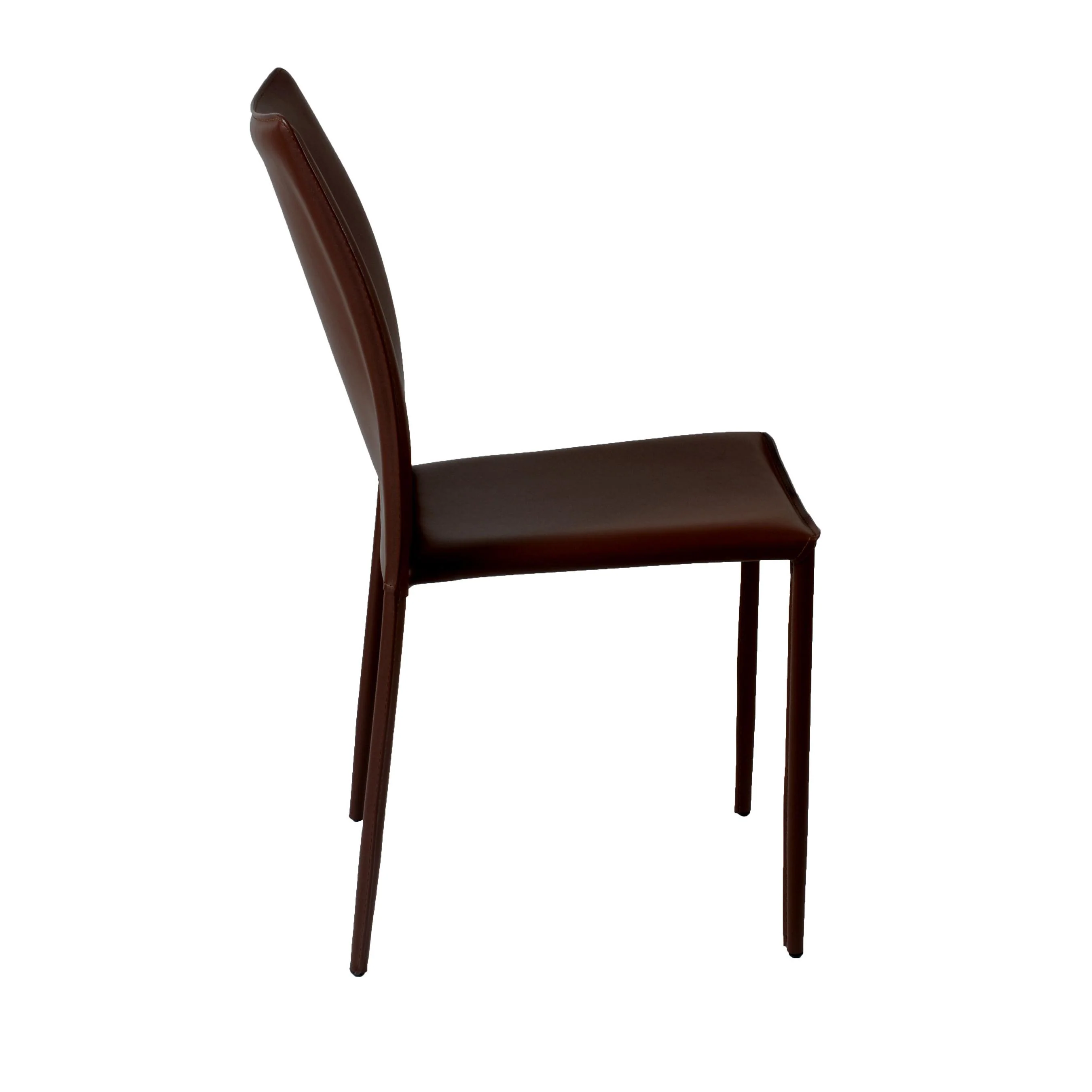 Stylish Brown Regenerated Leather Guest or Conference Chairs (Set of 2) - Image 3
