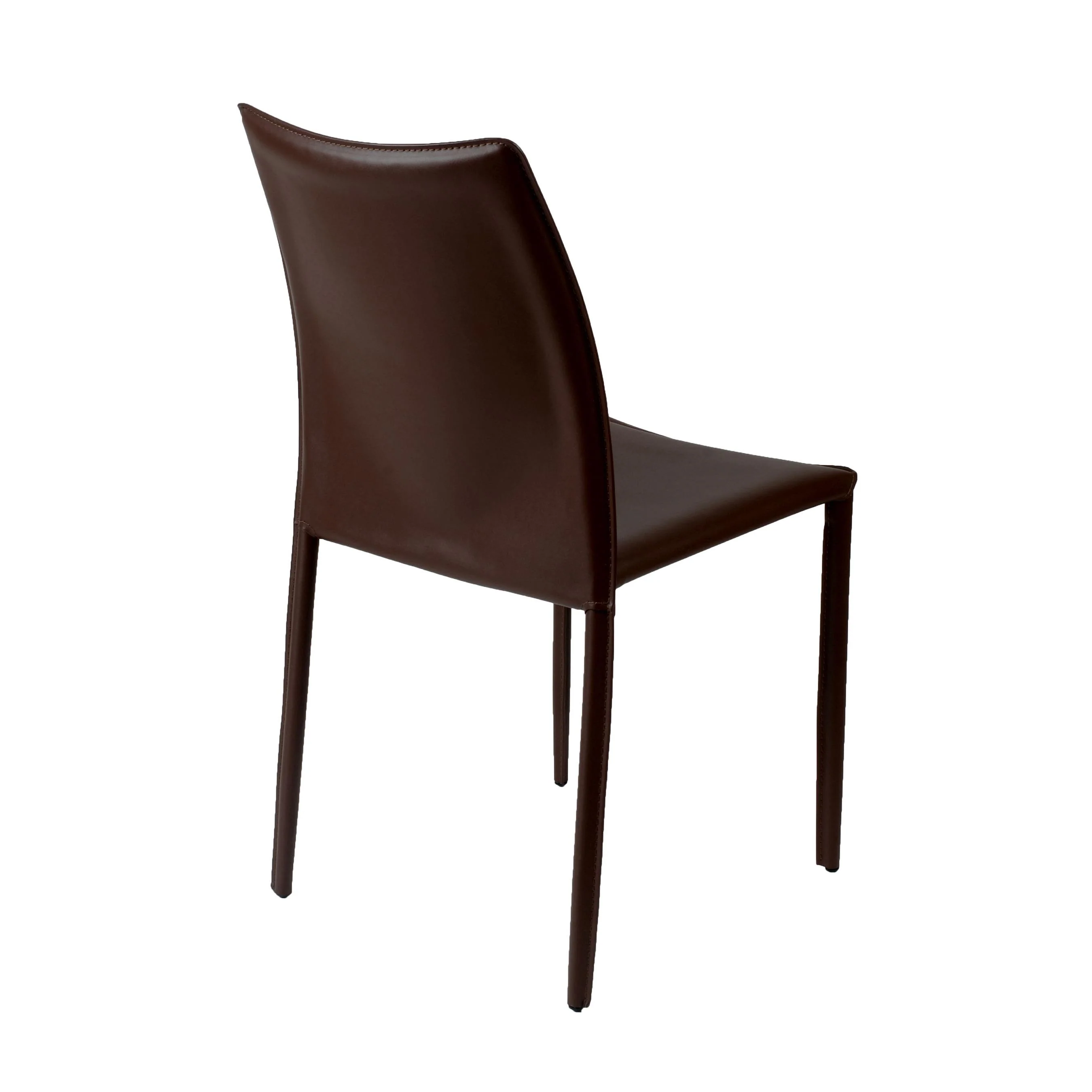 Stylish Brown Regenerated Leather Guest or Conference Chairs (Set of 2) - Image 4