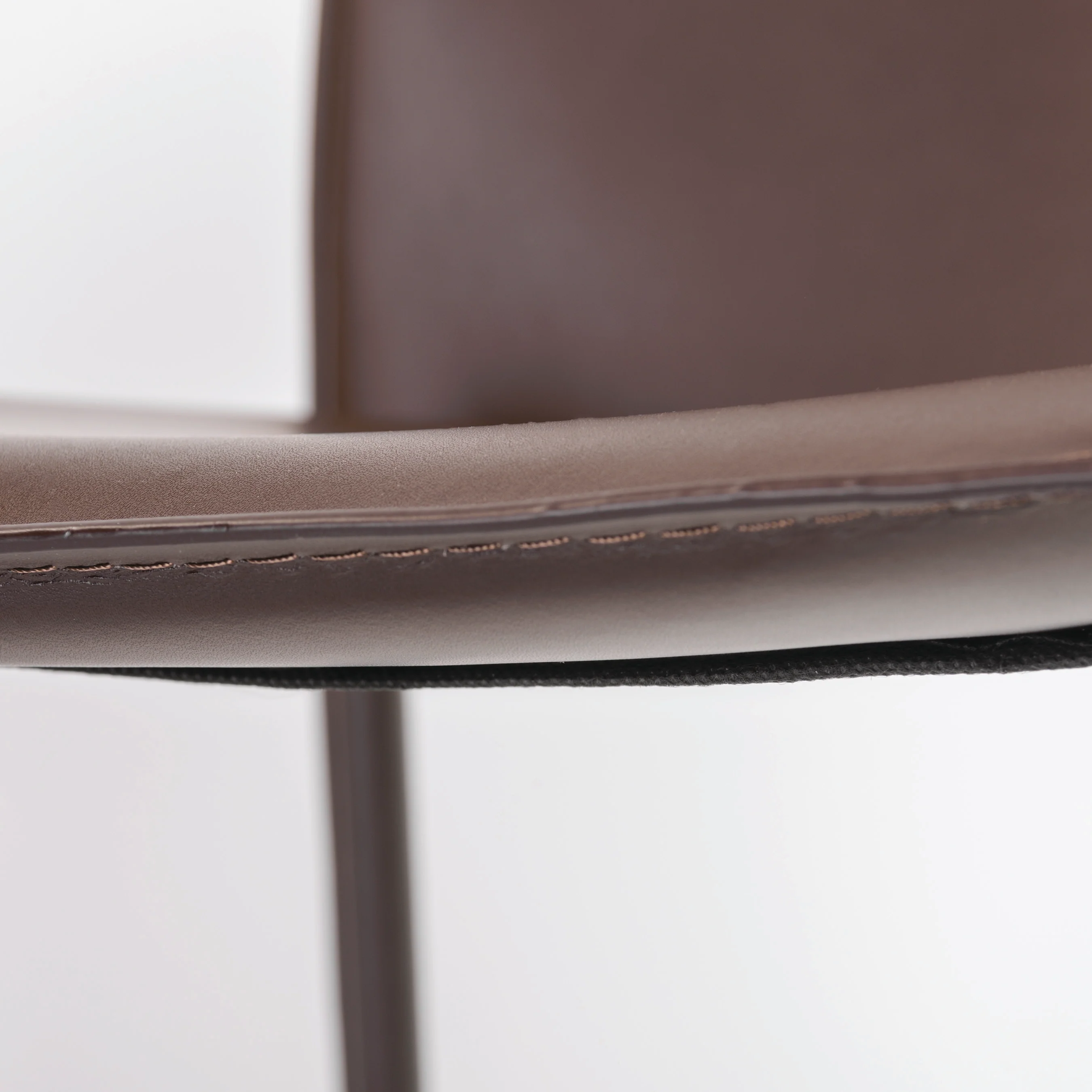 Stylish Brown Regenerated Leather Guest or Conference Chairs (Set of 2) - Image 5
