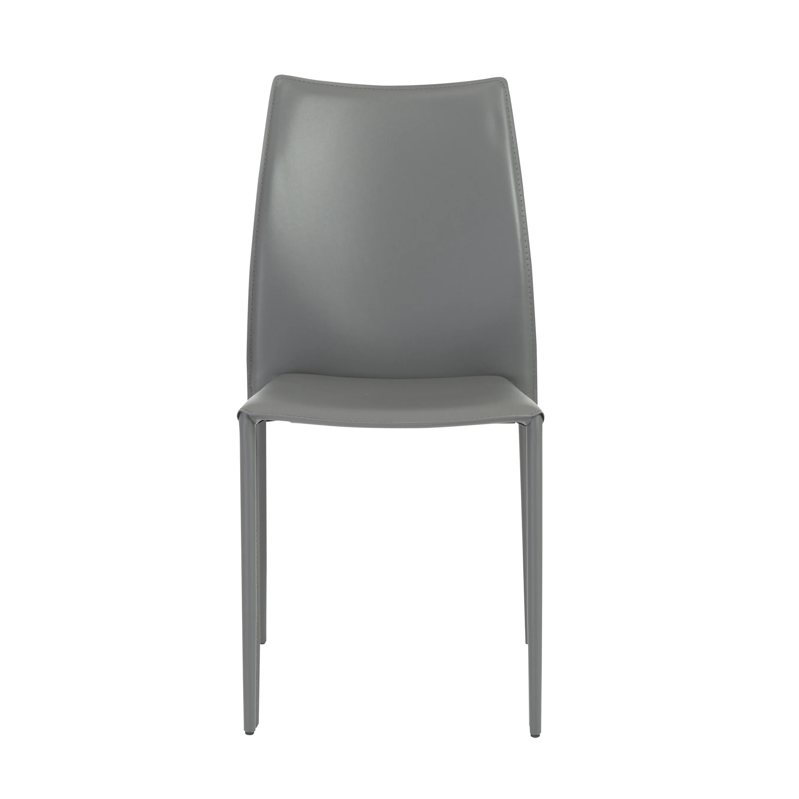 Stylish Gray Regenerated Leather Guest or Conference Chairs (Set of 2) - Image 2